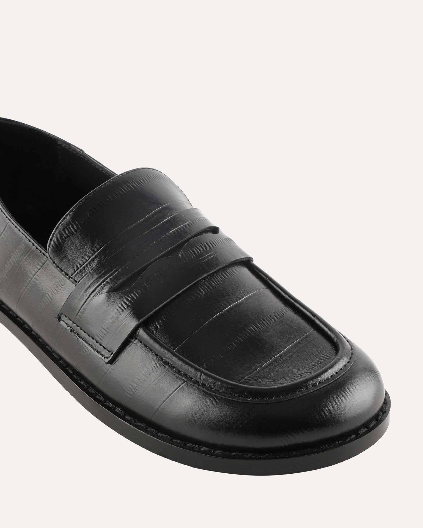 HARLEM LOAFER BLACK EMBOSSED LEATHER image