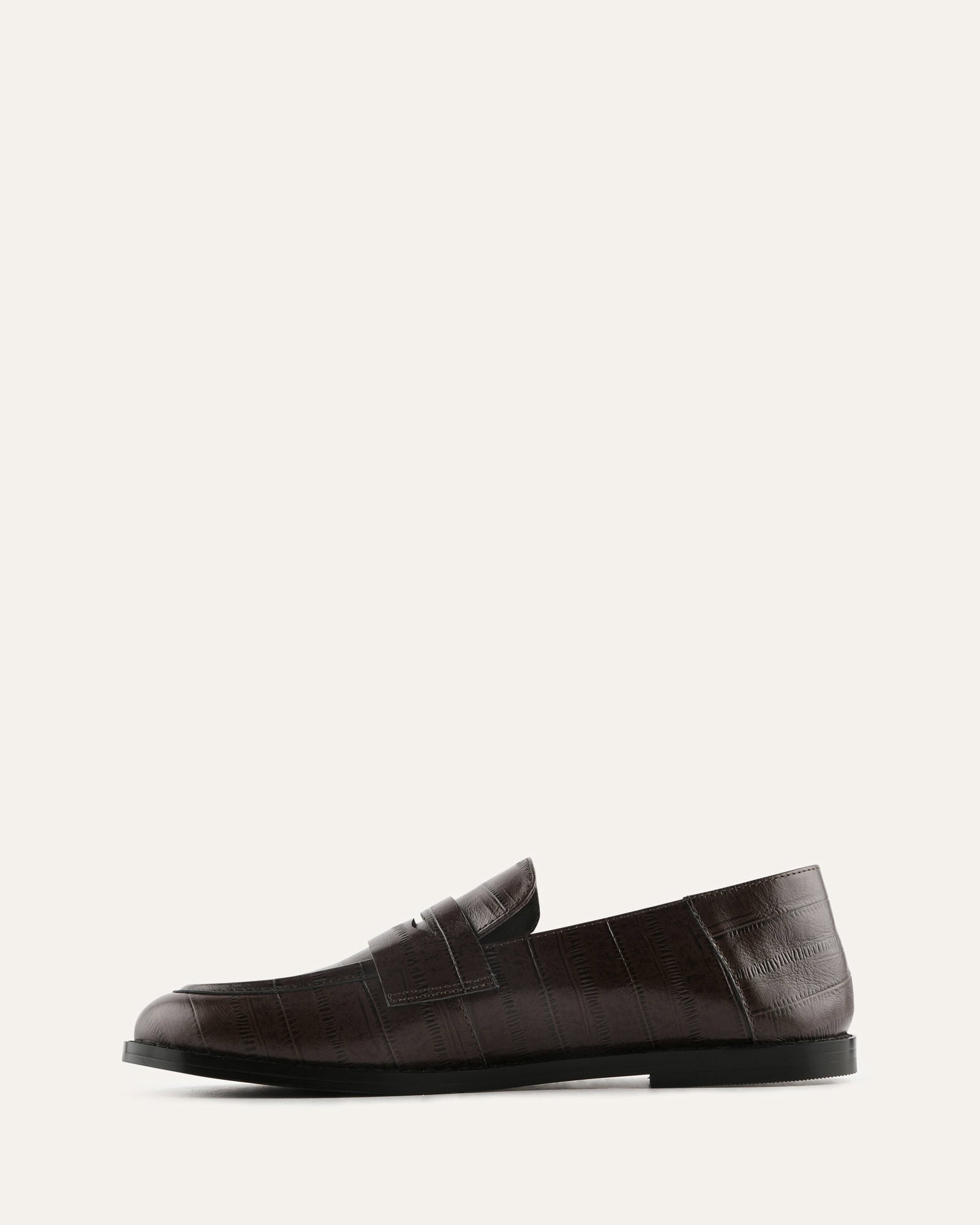 HARLEM LOAFER CHOCOLATE EMBOSSED LEATHER image