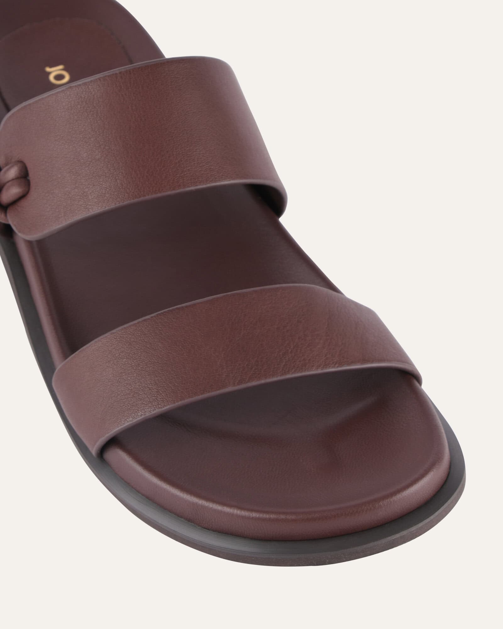 HAYES FLAT SANDALS BROWN LEATHER image