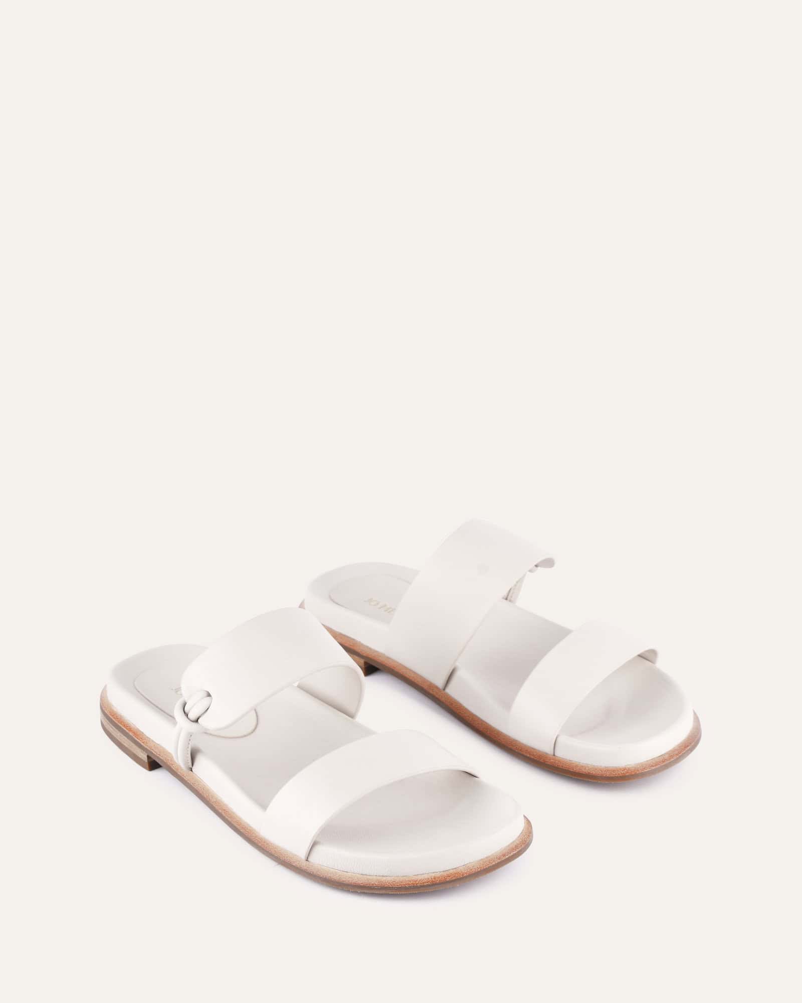 HAYES FLAT SANDALS OFF WHITE LEATHER image