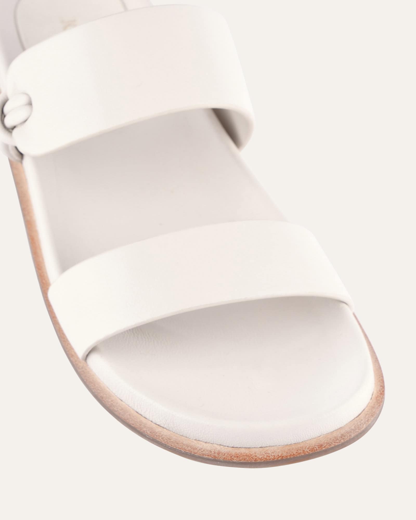 HAYES FLAT SANDALS OFF WHITE LEATHER image