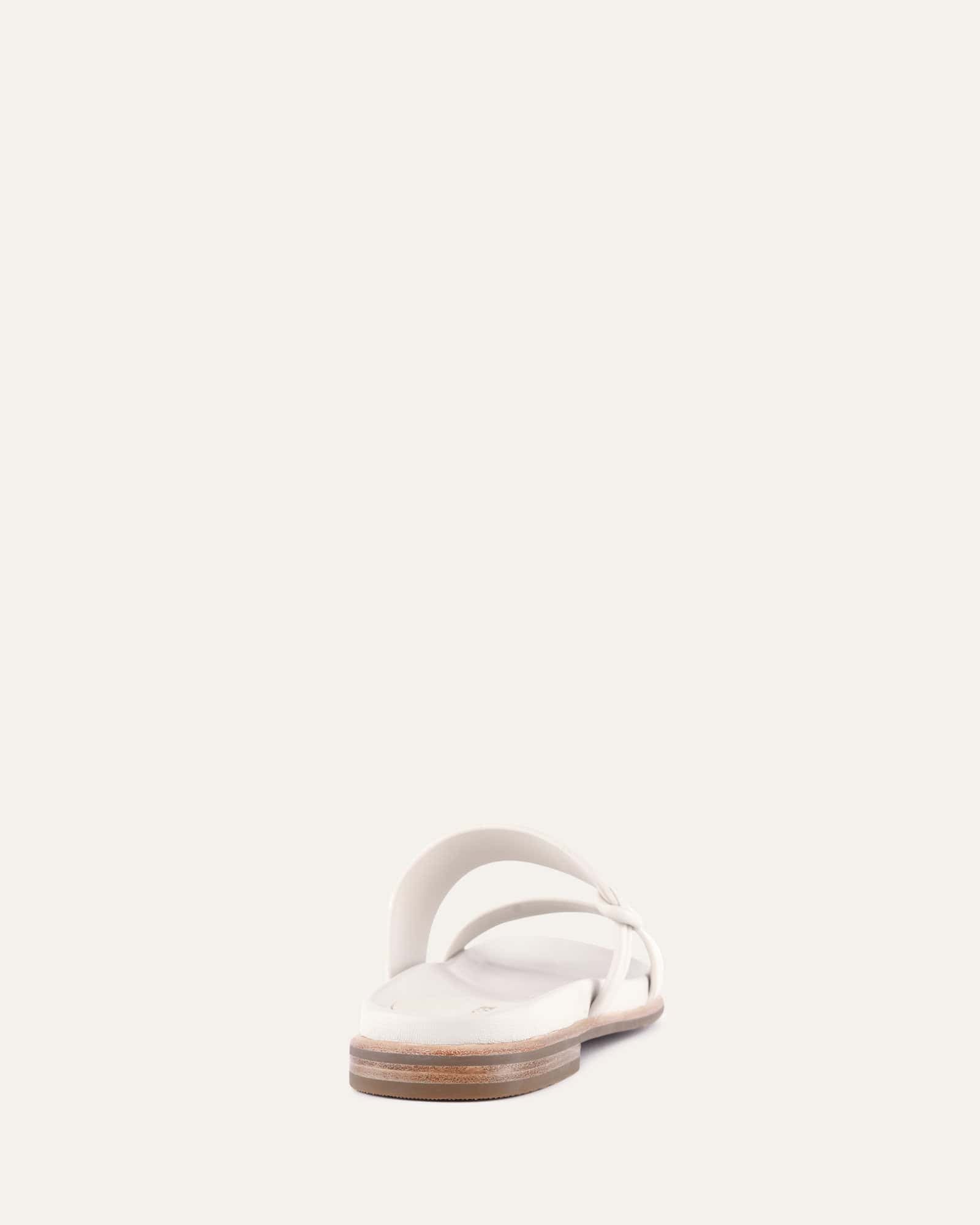 HAYES FLAT SANDALS OFF WHITE LEATHER image