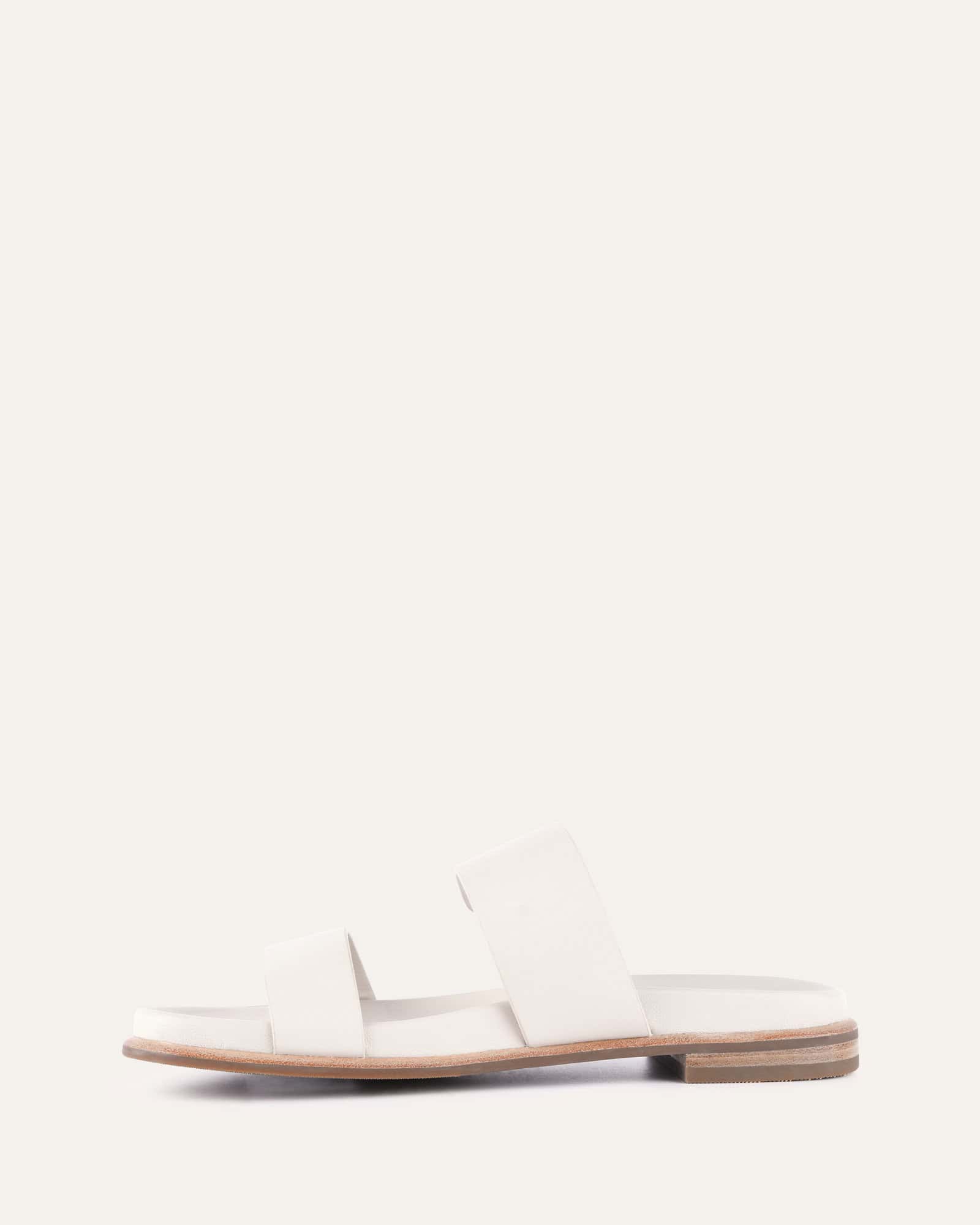 HAYES FLAT SANDALS OFF WHITE LEATHER image