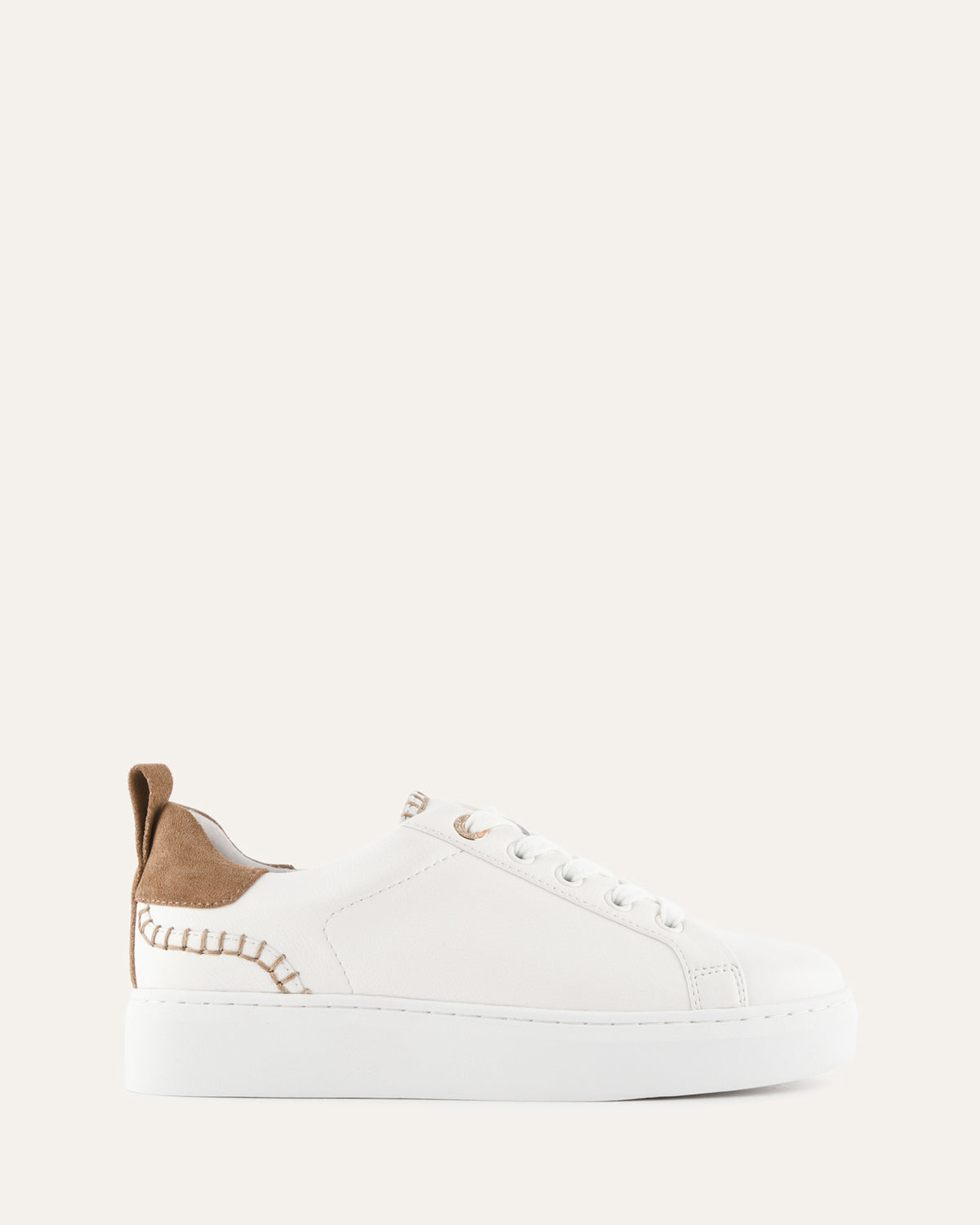 HAZEL SNEAKERS WHITE/LATTE LEATHER