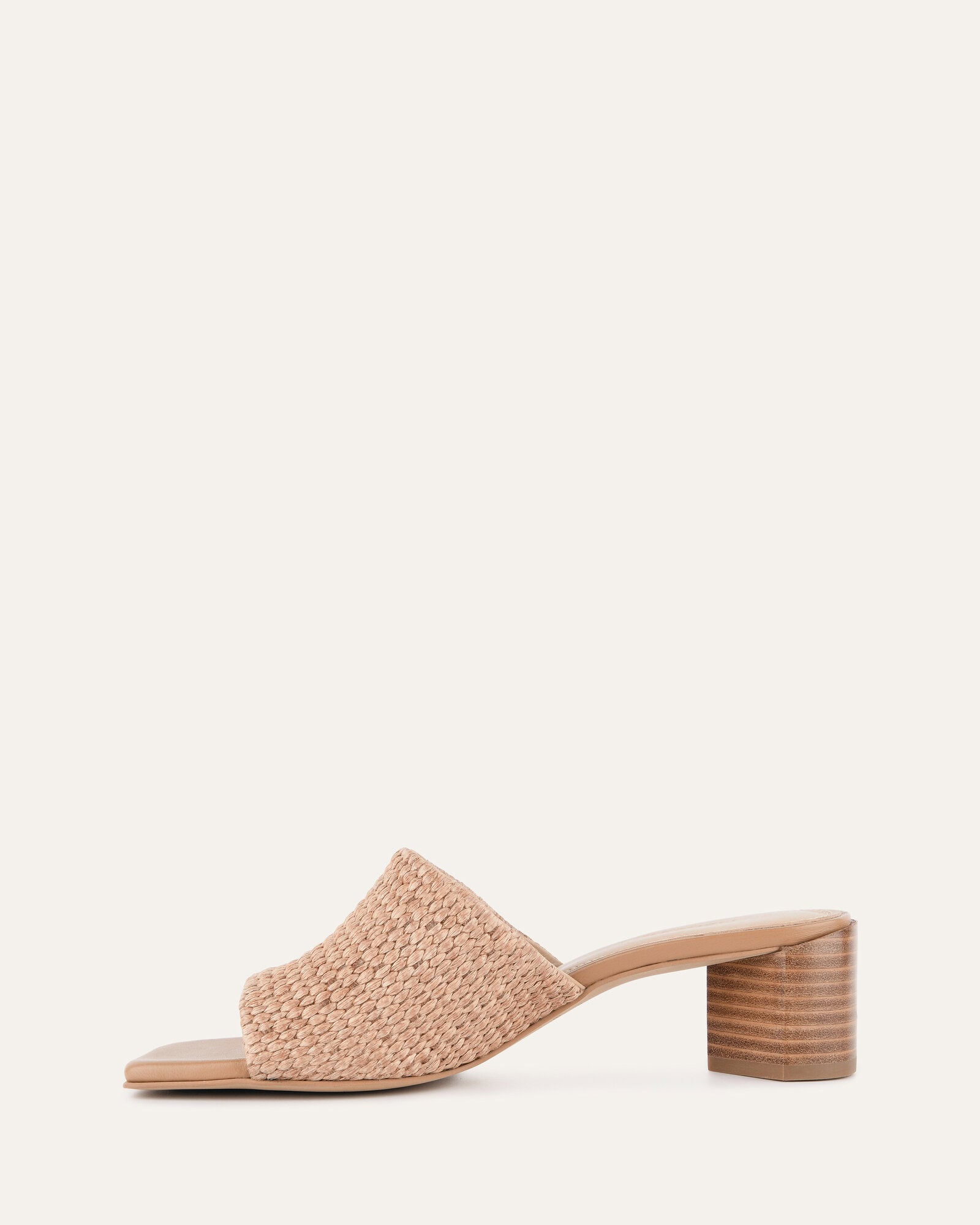 HERBIE MID HEEL SANDALS TAN RAFFIA image