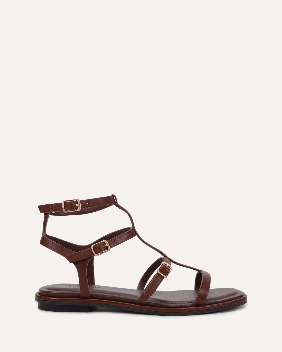 HEWITT FLAT SANDALS PECAN LEATHER