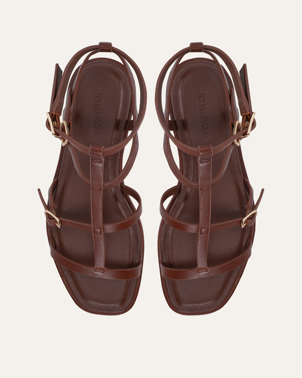 HEWITT FLAT SANDALS PECAN LEATHER