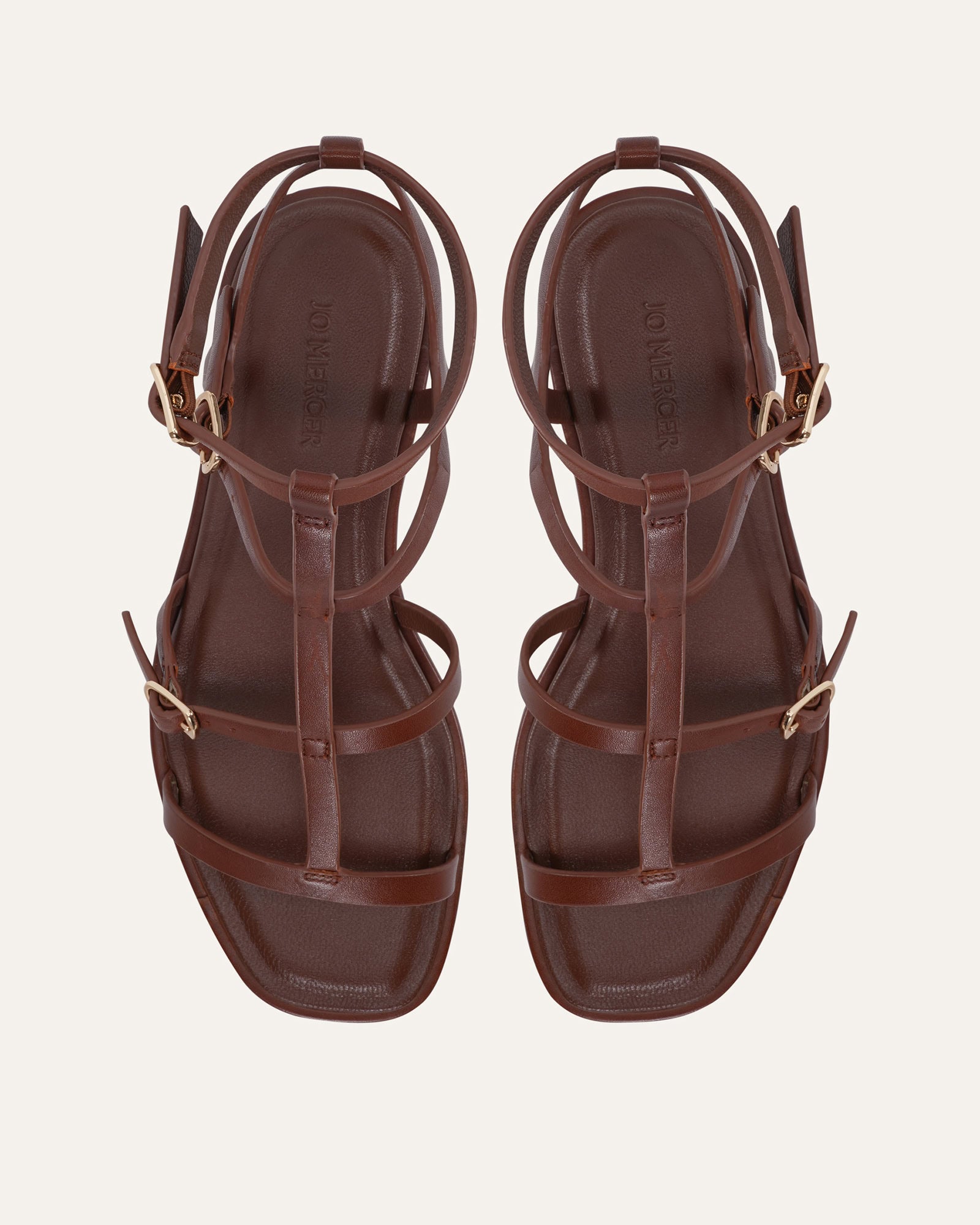 HEWITT FLAT SANDALS PECAN LEATHER image
