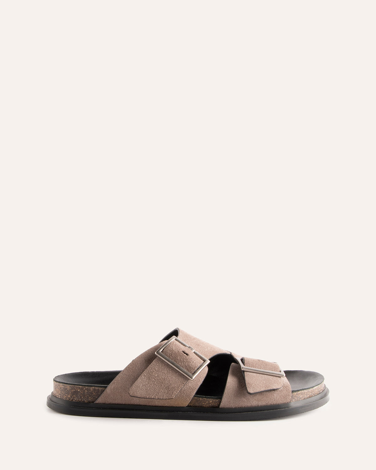 INEZ FLAT SANDALS TAUPE SUEDE