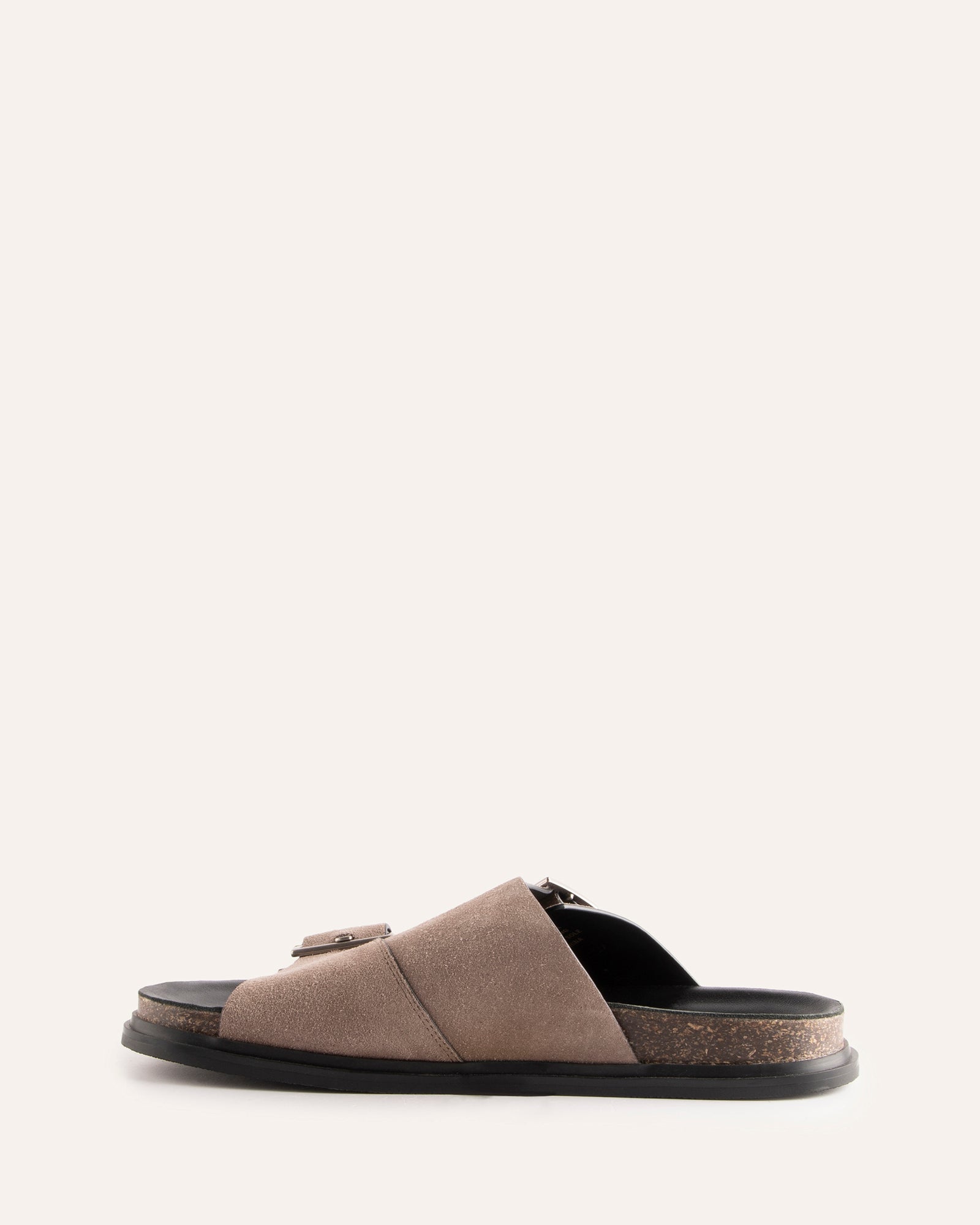 INEZ FLAT SANDALS TAUPE SUEDE image