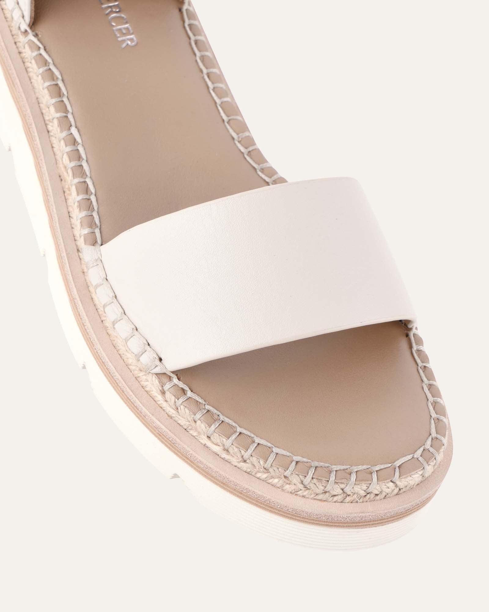 IVY FLAT SANDALS OFF WHITE LEATHER image