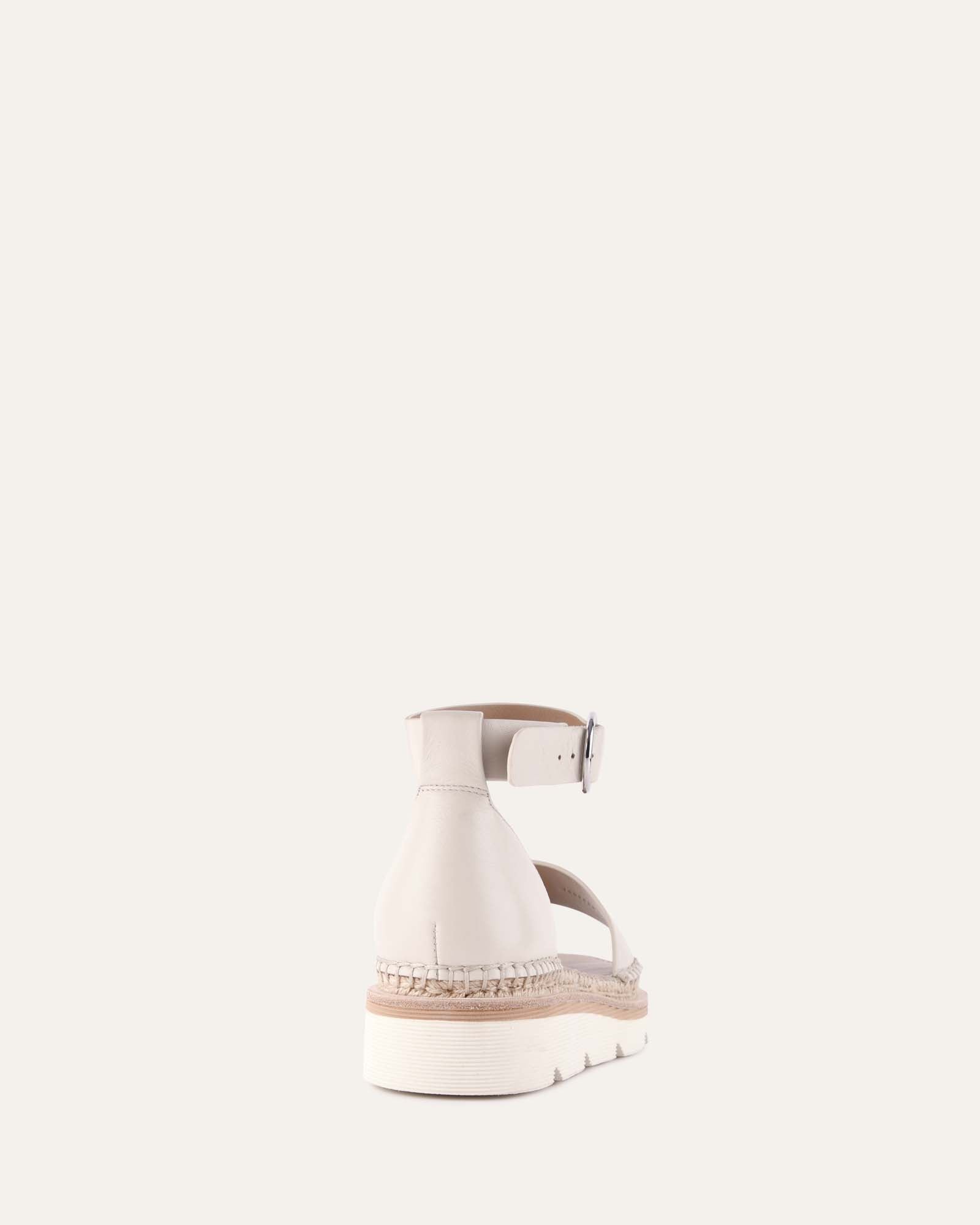 IVY FLAT SANDALS OFF WHITE LEATHER image