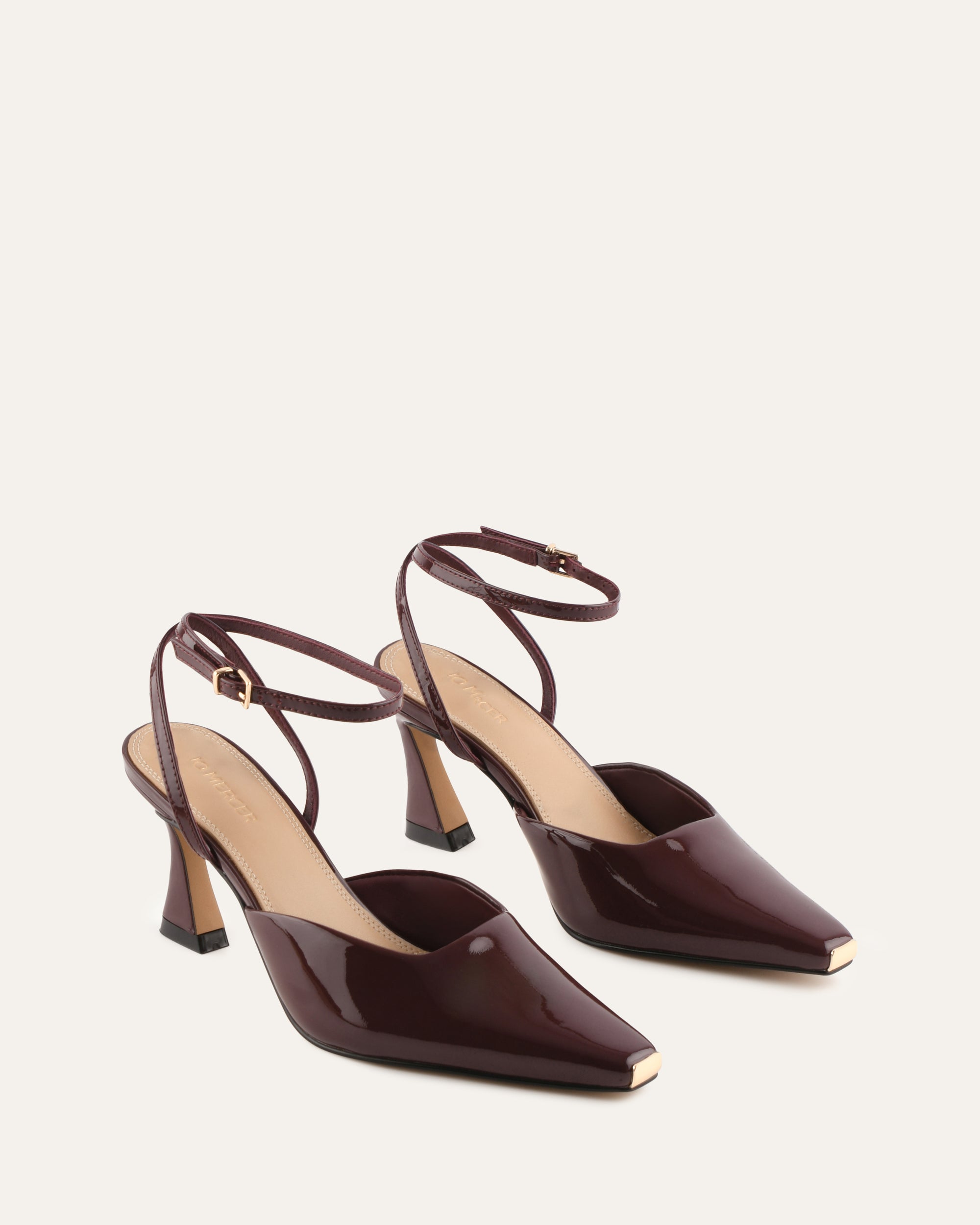 JACQULINE MID HEELS MERLOT PATENT image