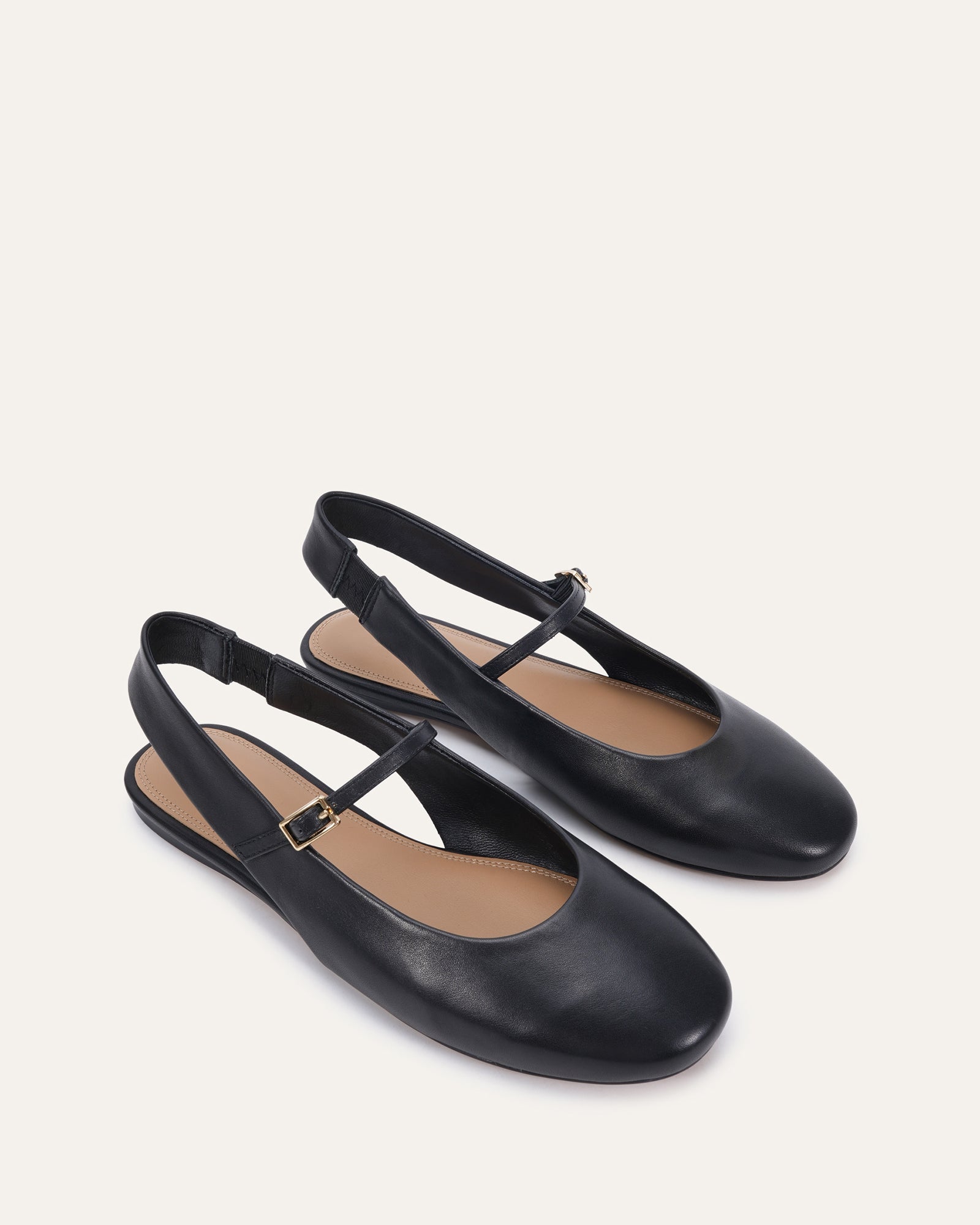 JADA CASUAL FLATS BLACK LEATHER image