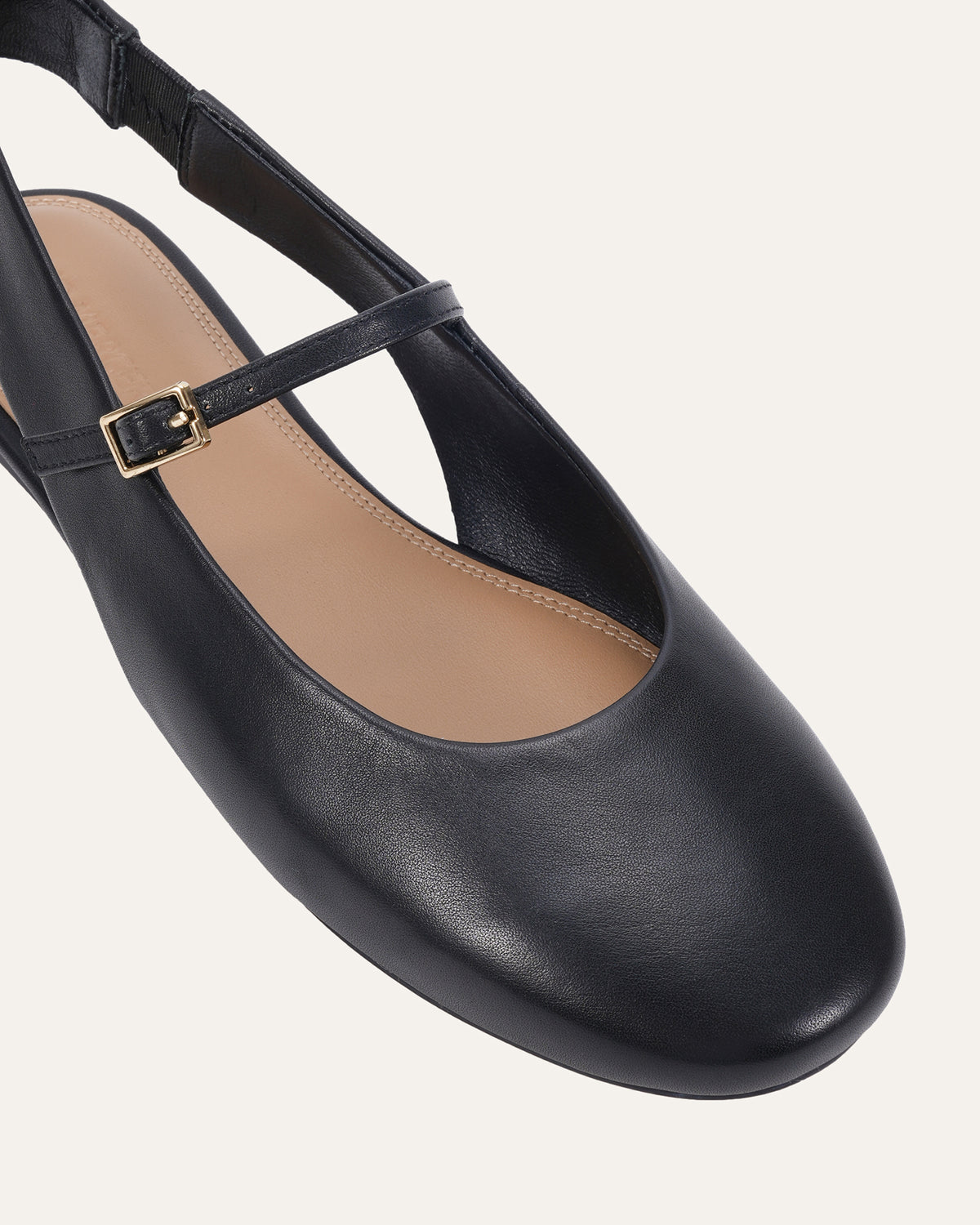 JADA CASUAL FLATS BLACK LEATHER