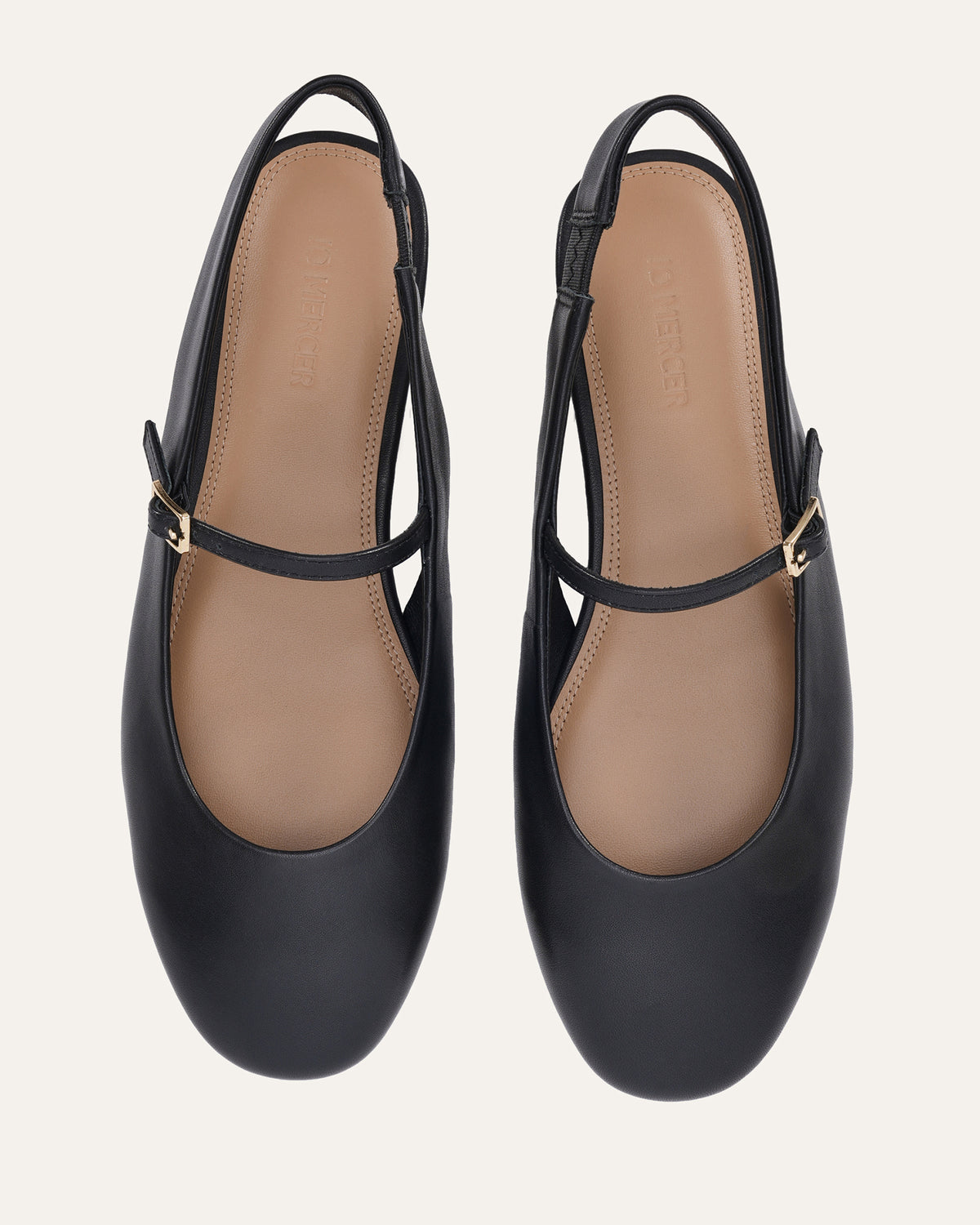 JADA CASUAL FLATS BLACK LEATHER