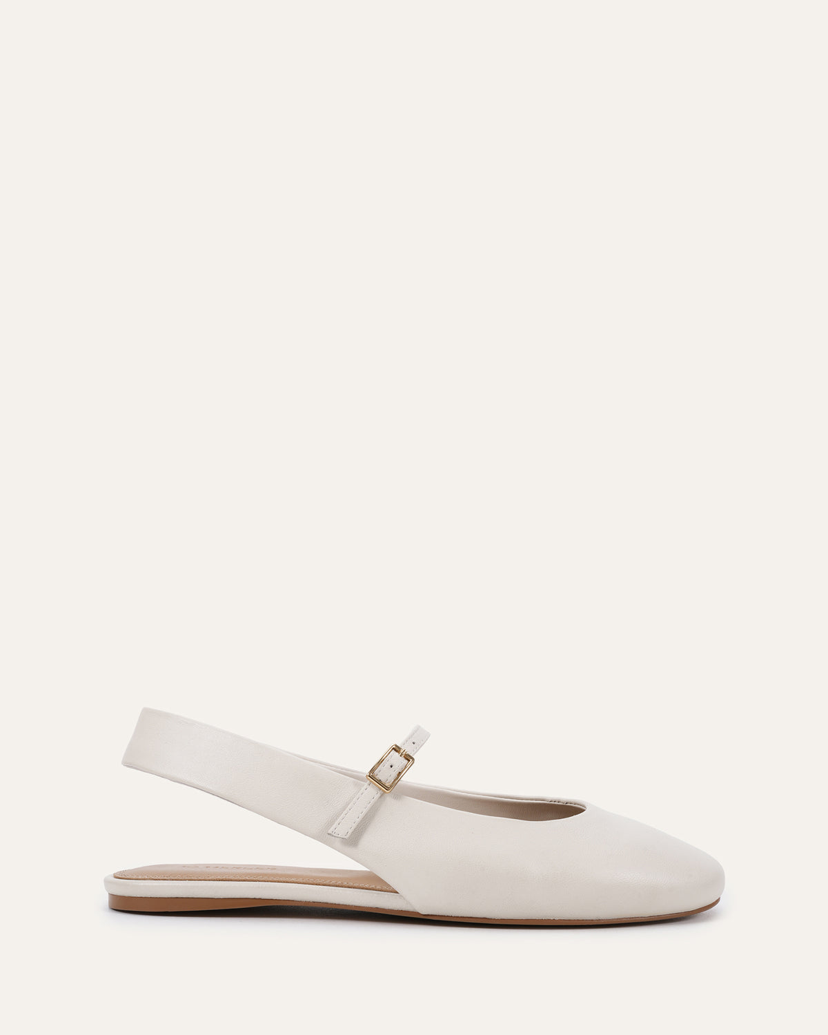 JADA CASUAL FLATS MILK WHITE LEATHER