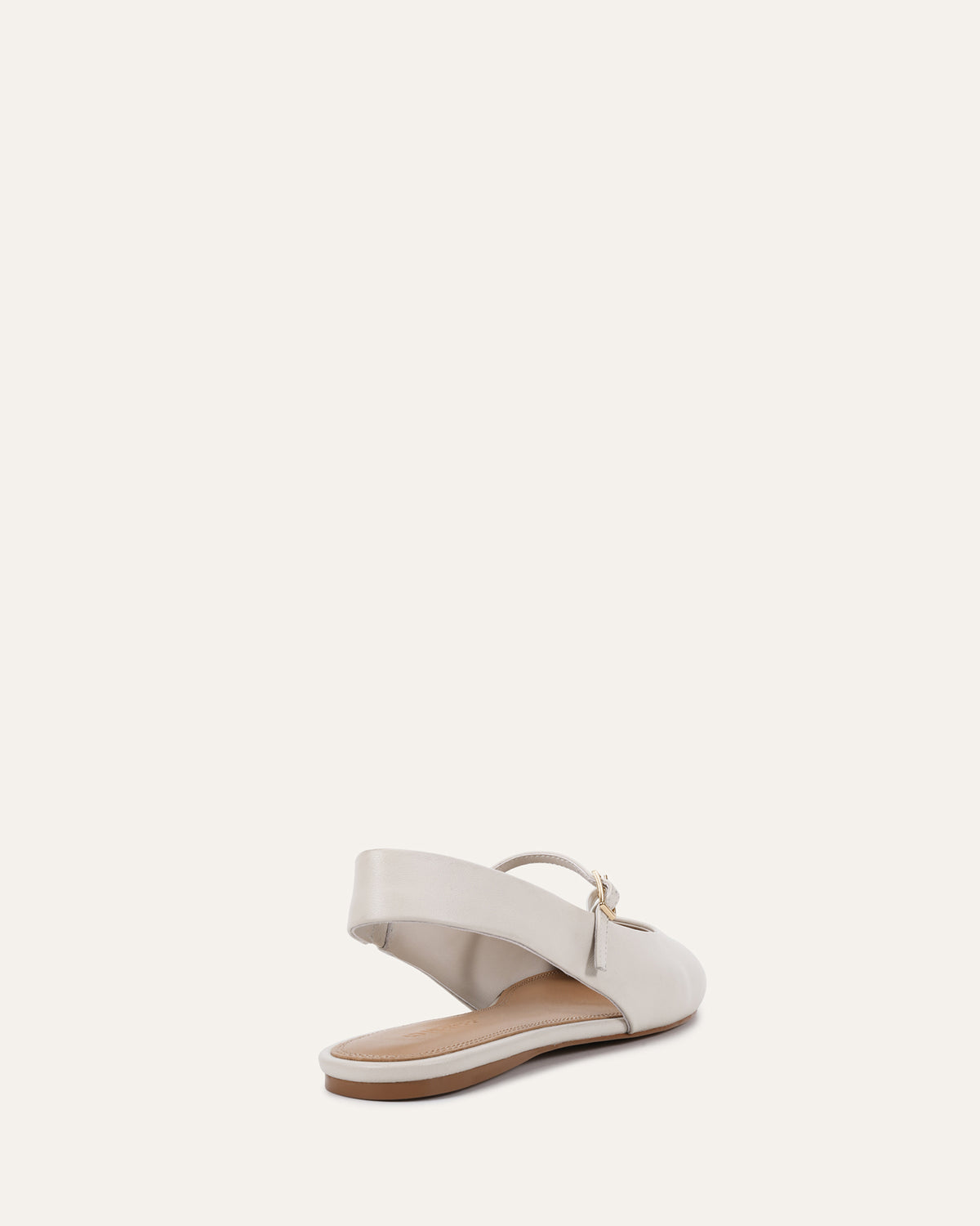 JADA CASUAL FLATS MILK WHITE LEATHER