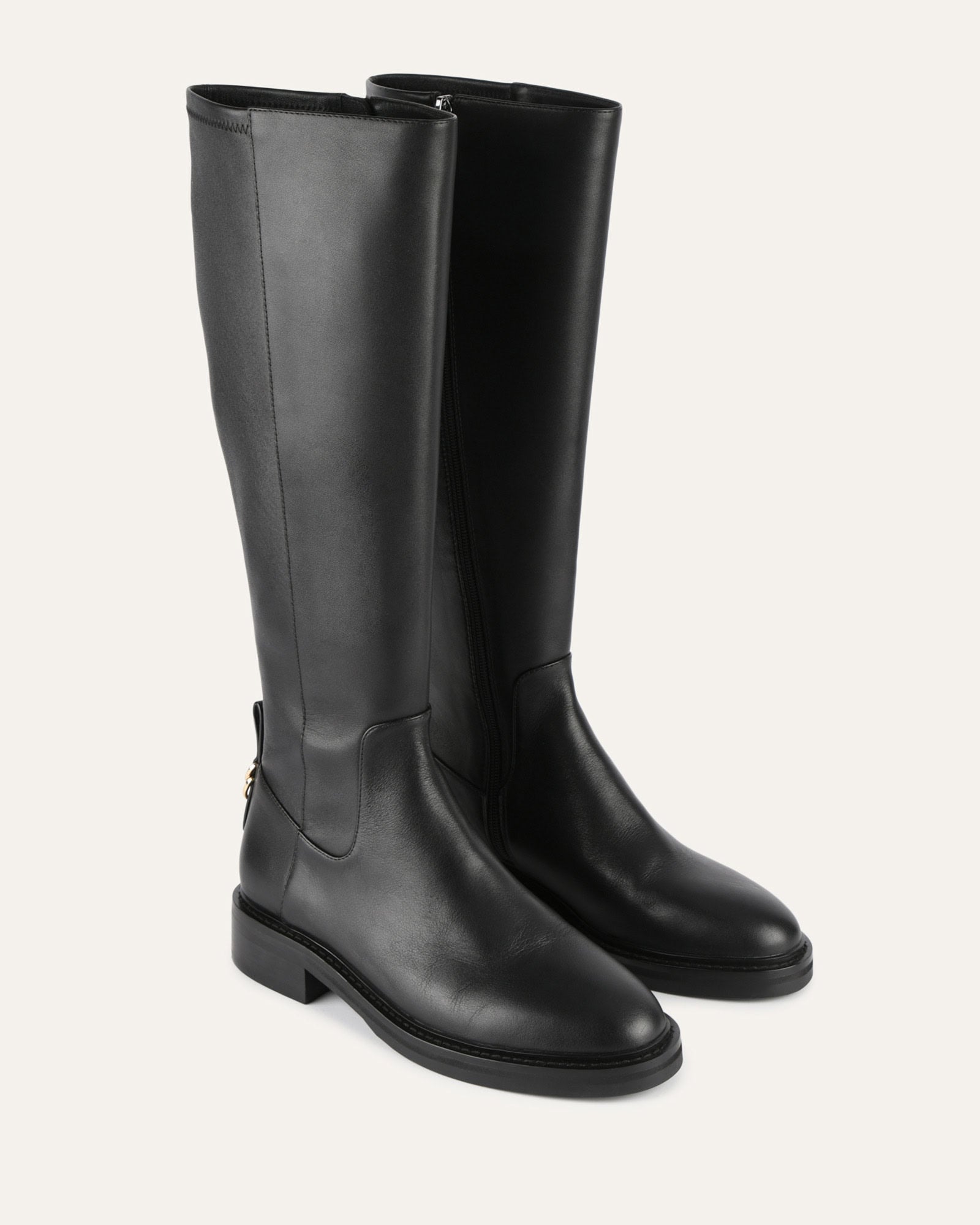 JAIDA KNEE BOOTS BLACK LEATHER image