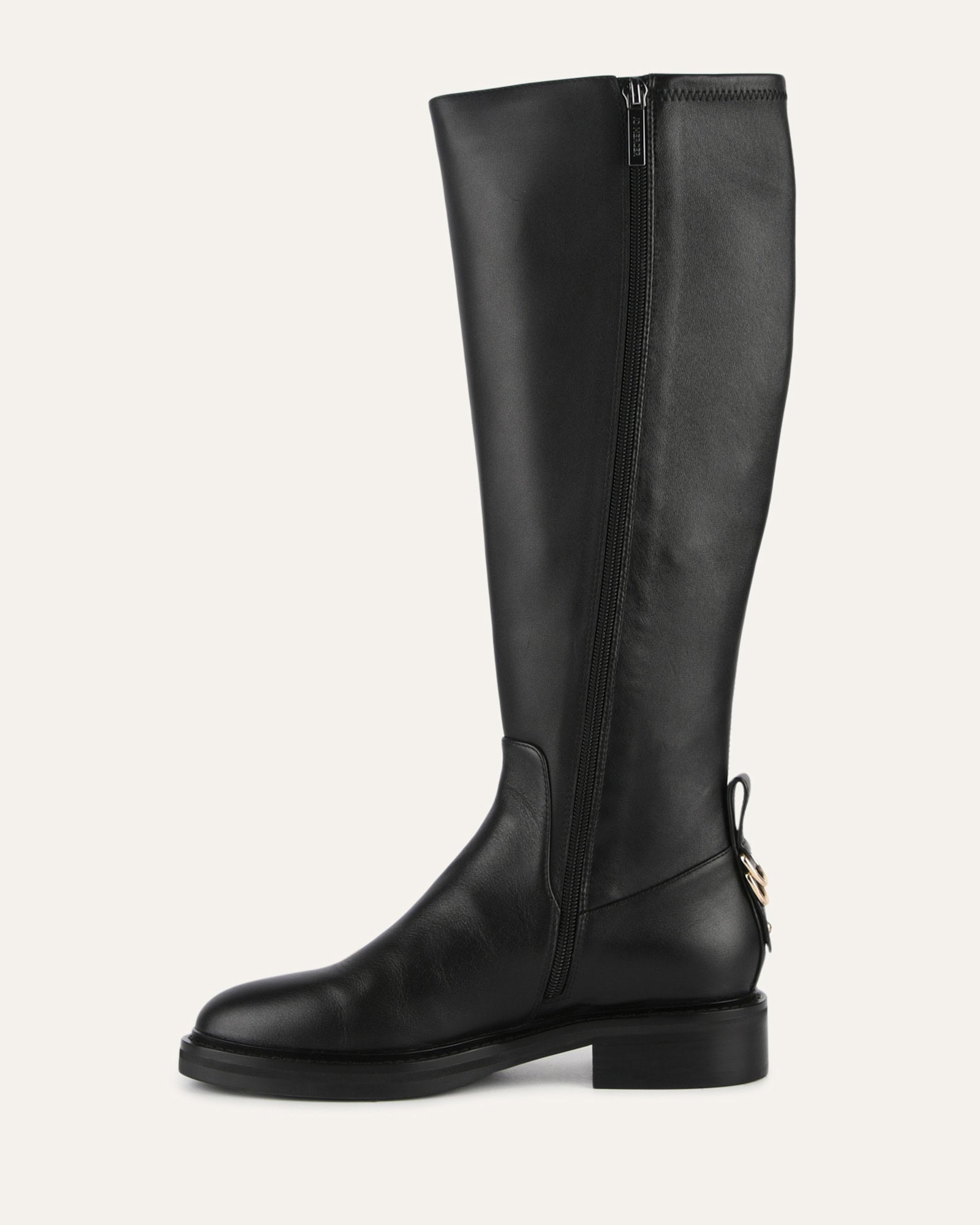JAIDA KNEE BOOTS BLACK LEATHER image