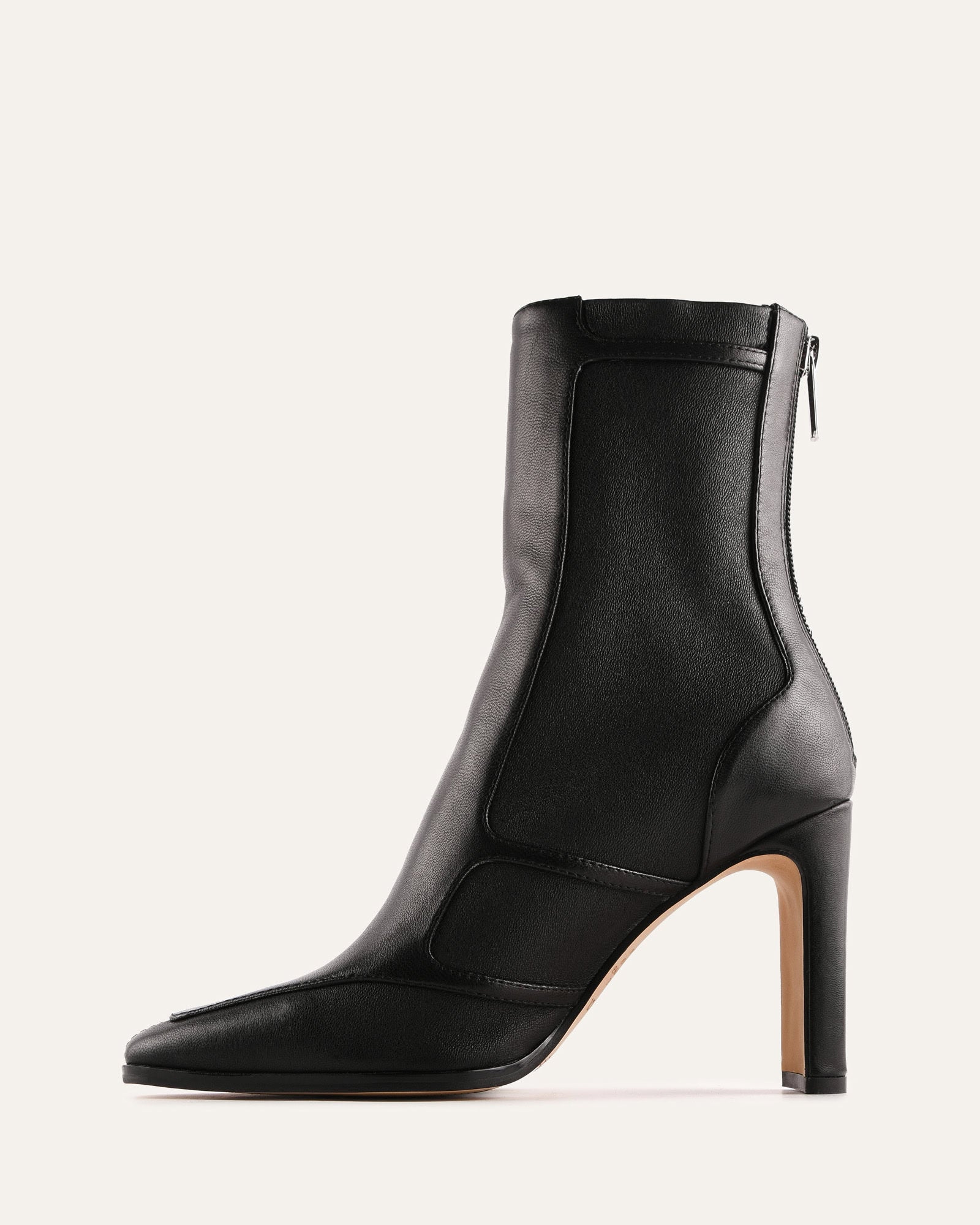 JAIMEE HIGH ANKLE BOOTS BLACK LEATHER image