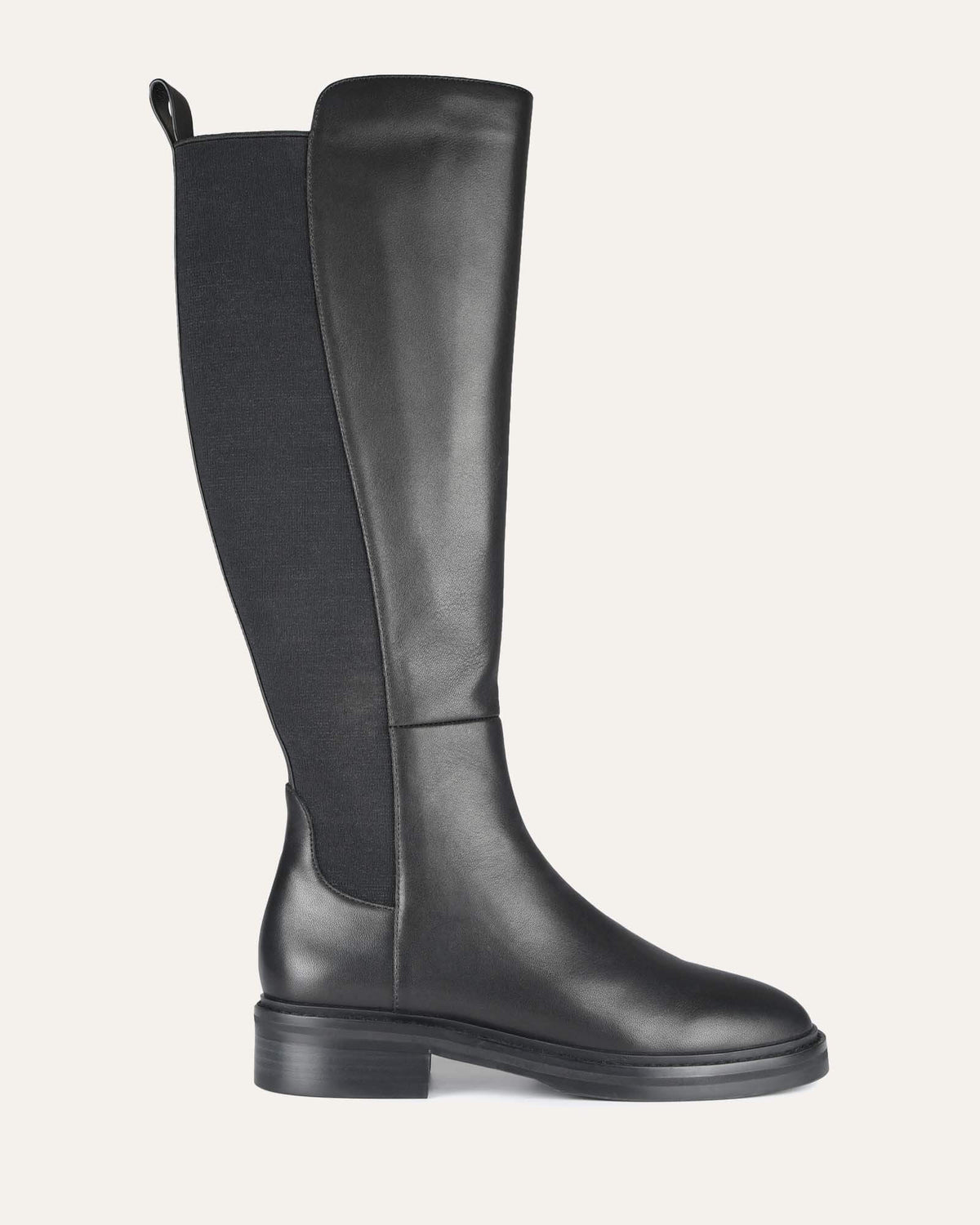 JAVA KNEE BOOTS BLACK LEATHER