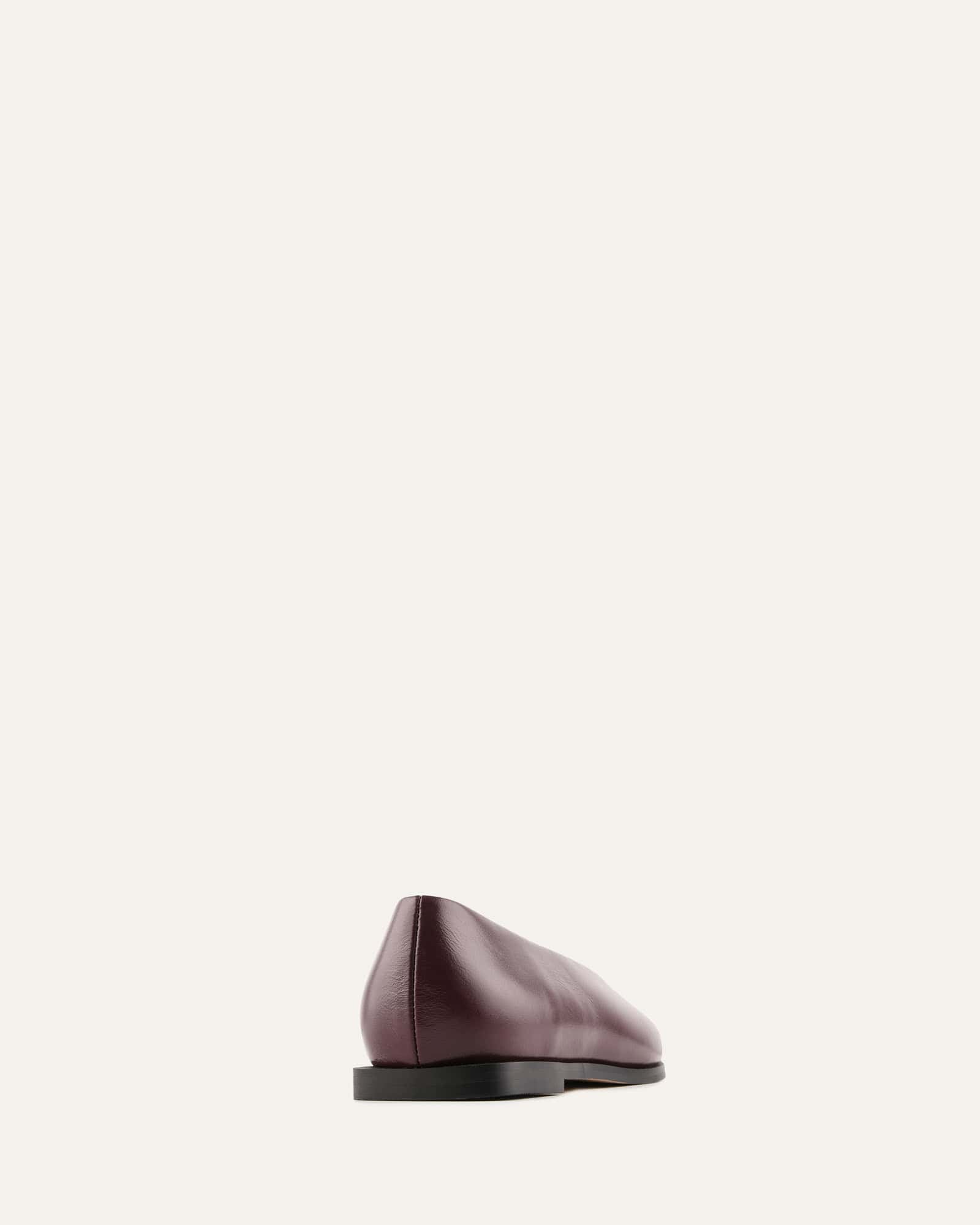 JAXON DRESS FLATS DARK MERLOT LEATHER image