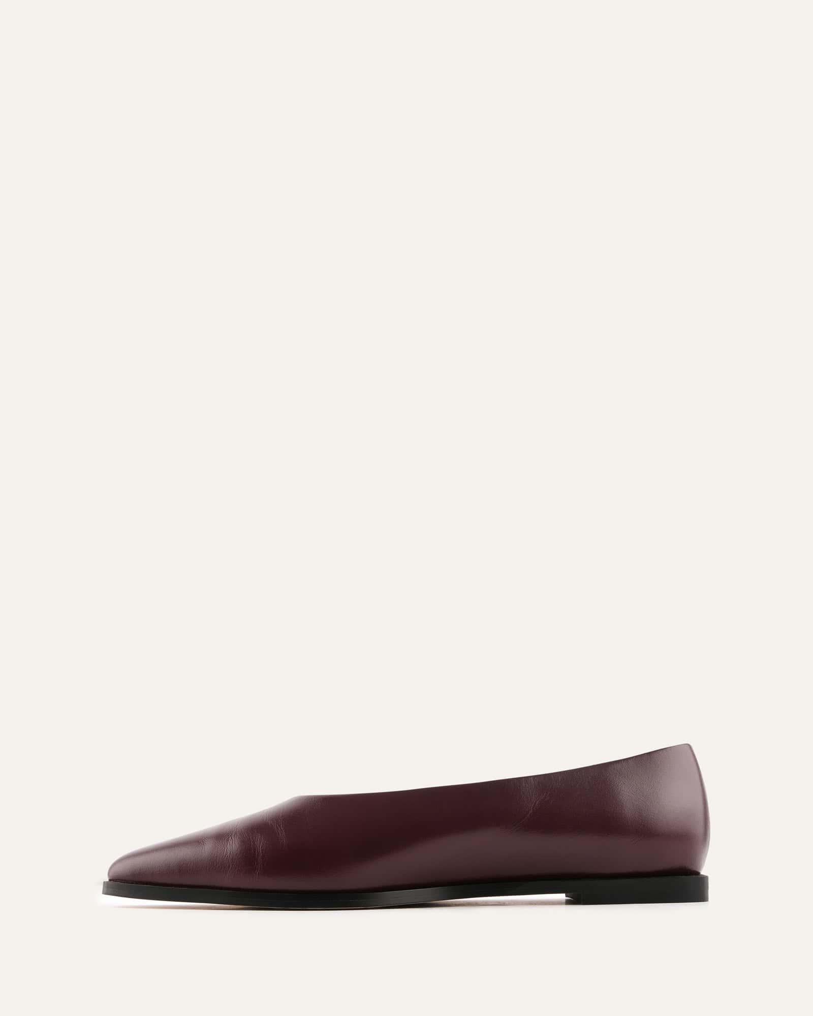 JAXON DRESS FLATS DARK MERLOT LEATHER image