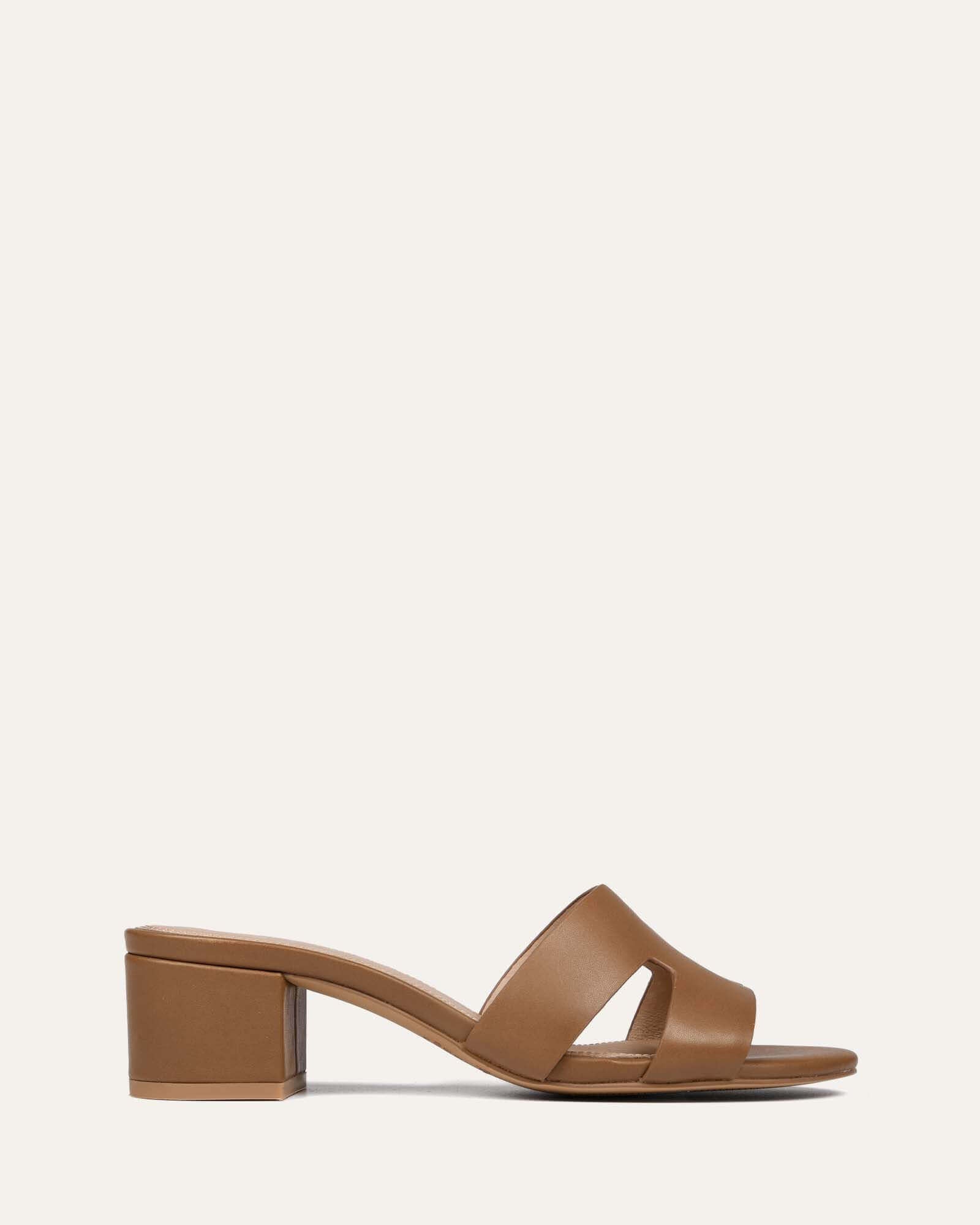 Yves Saint Laurent Brown Leather Strappy Block Heel Sandals Size 9/39.5 -  Yoogi's Closet