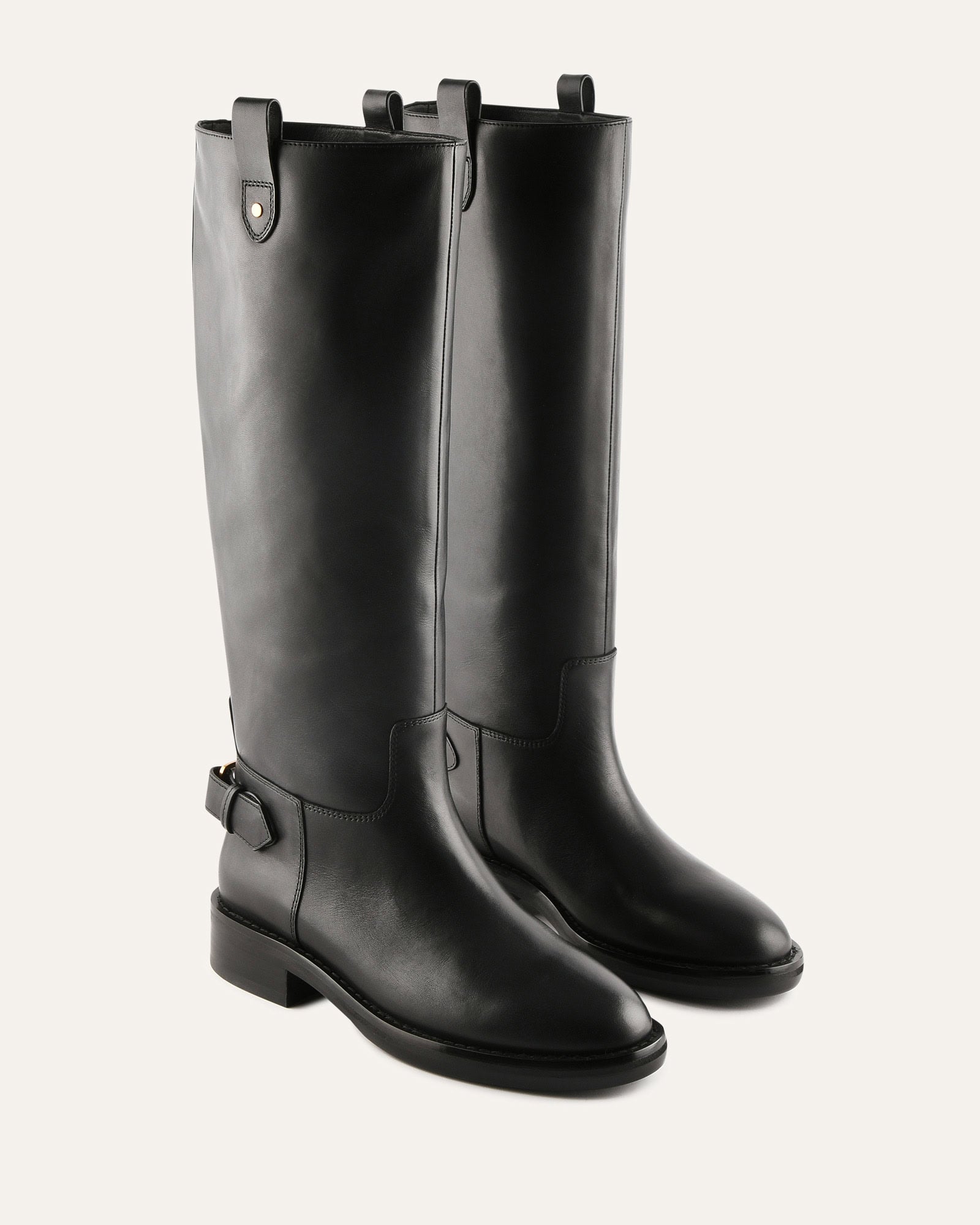 JENKINS KNEE BOOTS BLACK LEATHER image