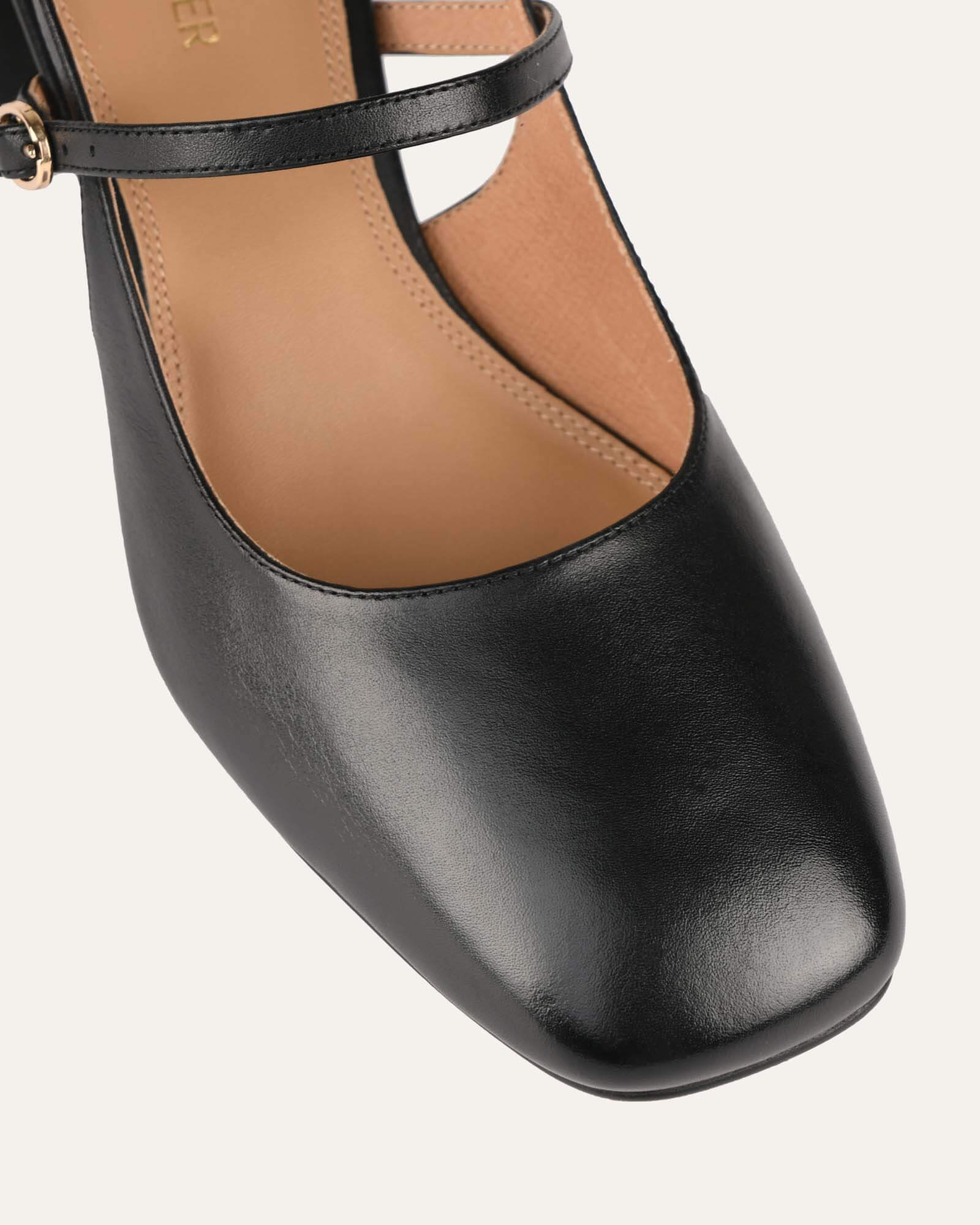 JENNA LOW HEELS BLACK LEATHER image