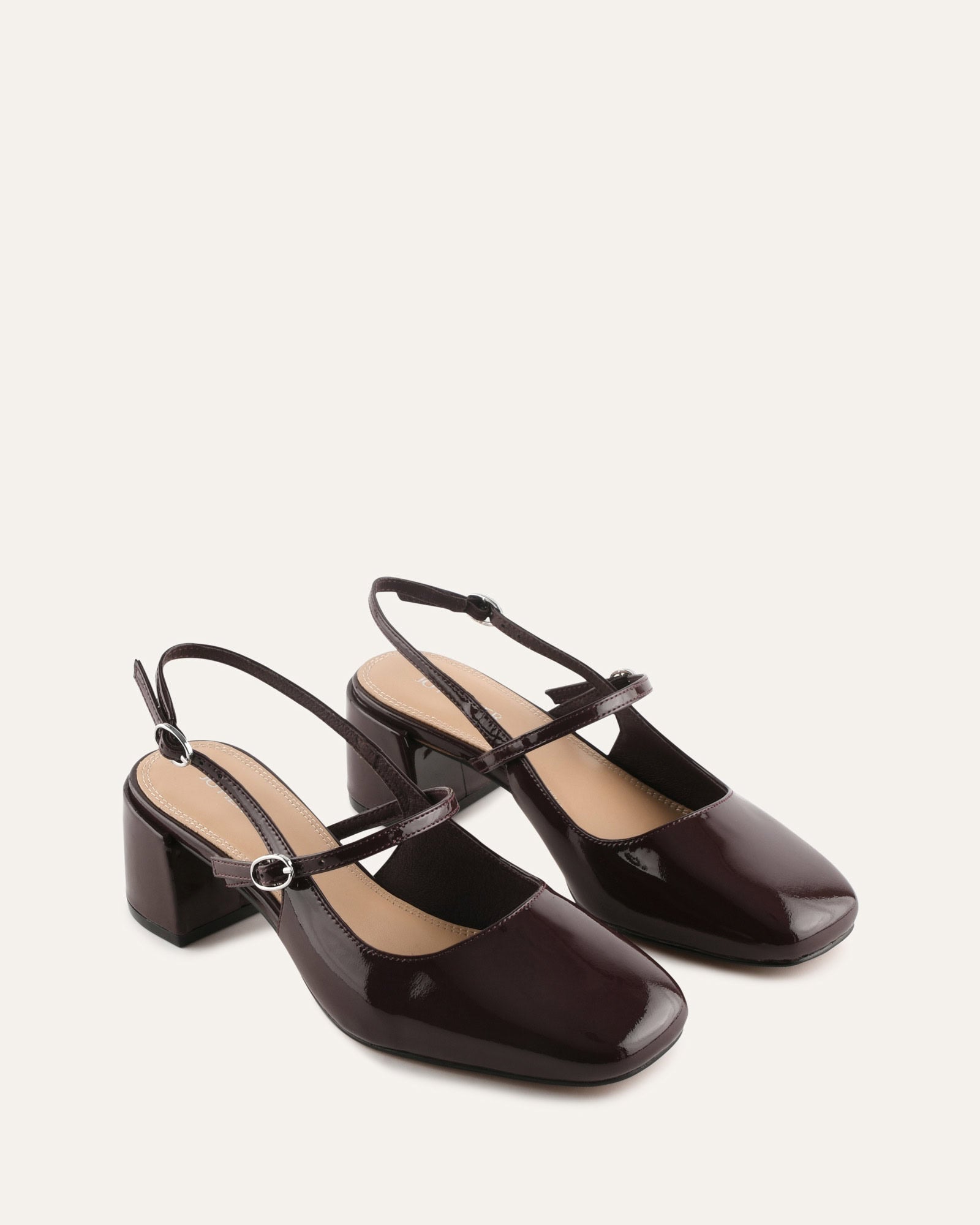 JENNA LOW HEELS MERLOT PATENT image