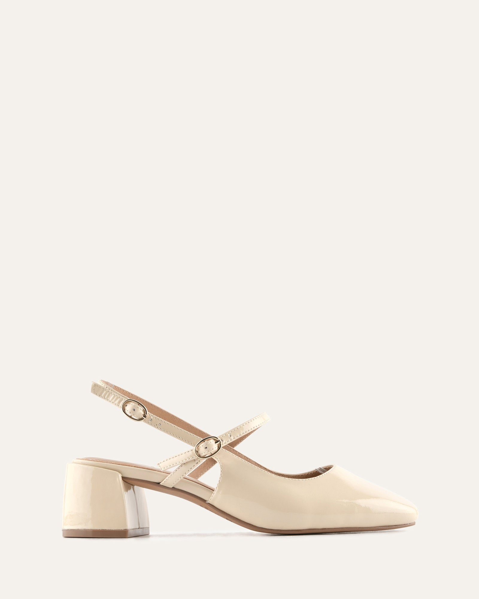 JENNA LOW HEELS SAND PATENT image