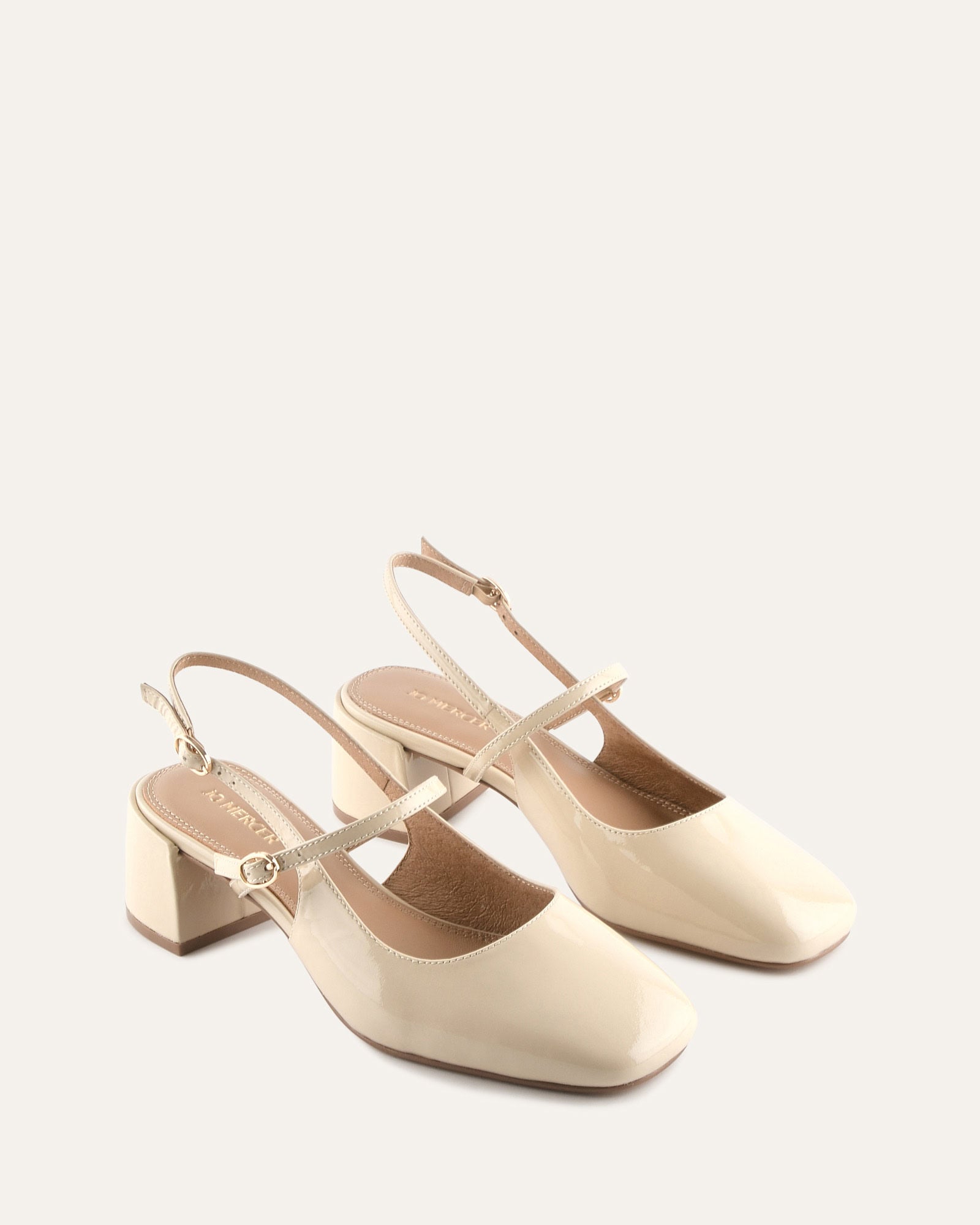 JENNA LOW HEELS SAND PATENT image