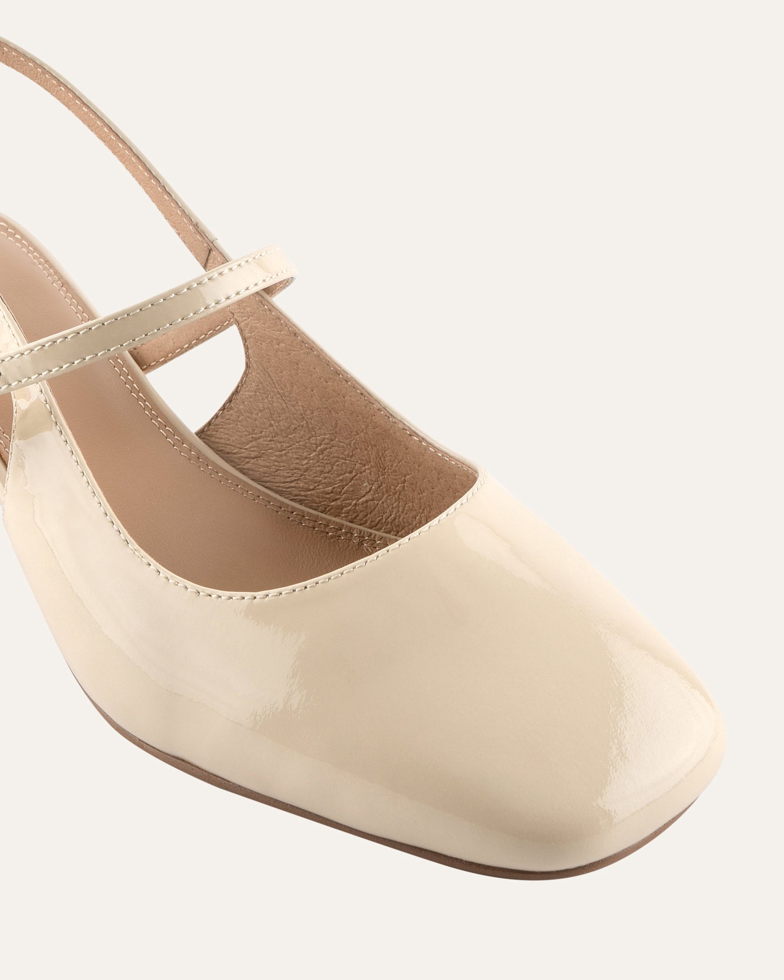 JENNA LOW HEELS SAND PATENT image