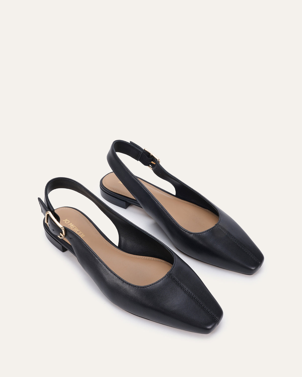 JENNIE DRESS FLATS BLACK LEATHER