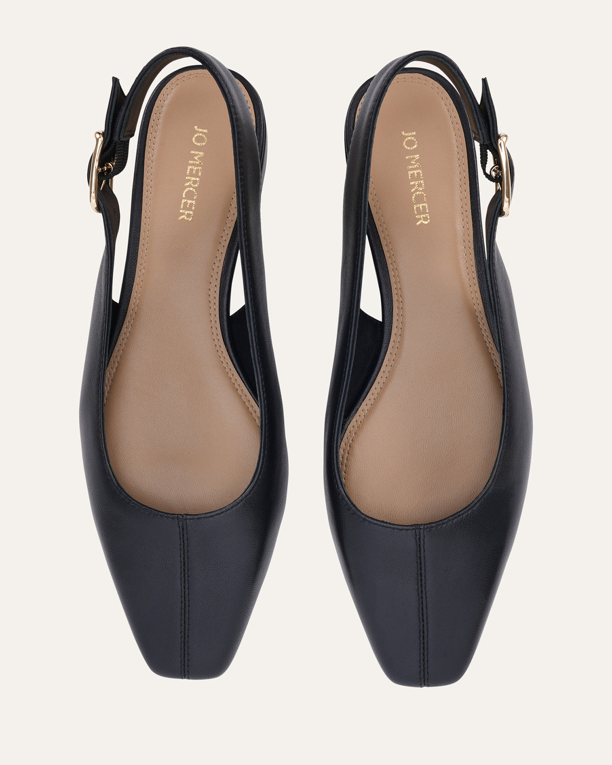 JENNIE DRESS FLATS BLACK LEATHER