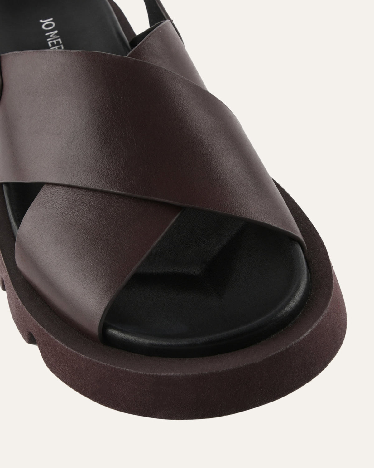 JETTE FLAT SANDALS CHESTNUT LEATHER