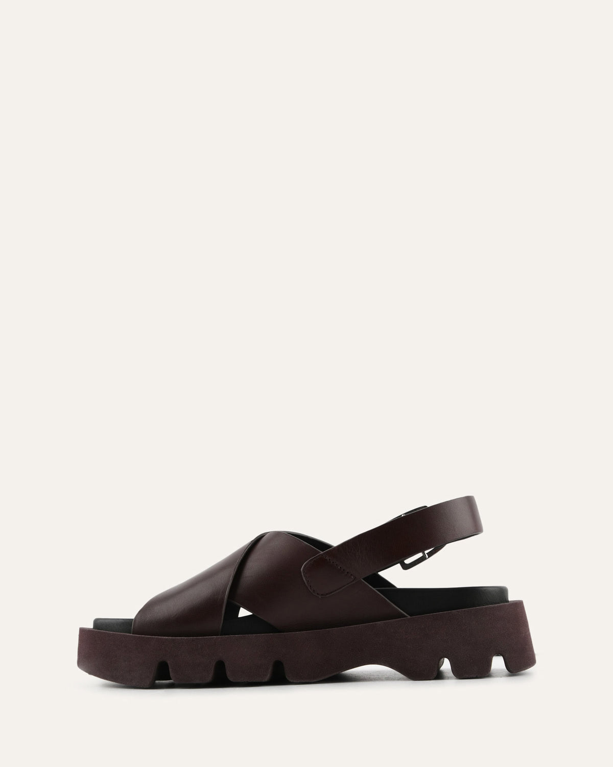 JETTE FLAT SANDALS CHESTNUT LEATHER