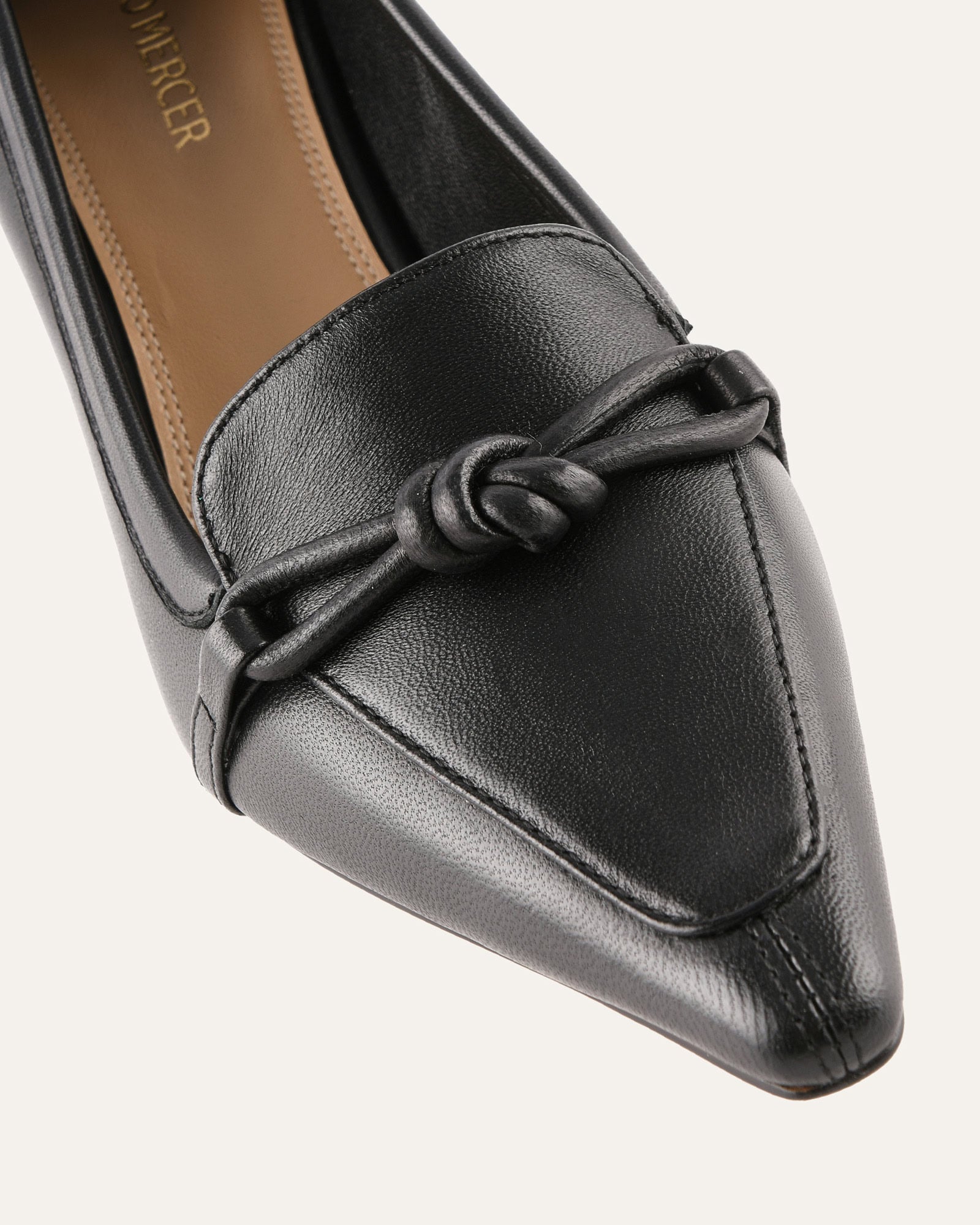 JOANIE MID HEELS BLACK LEATHER image