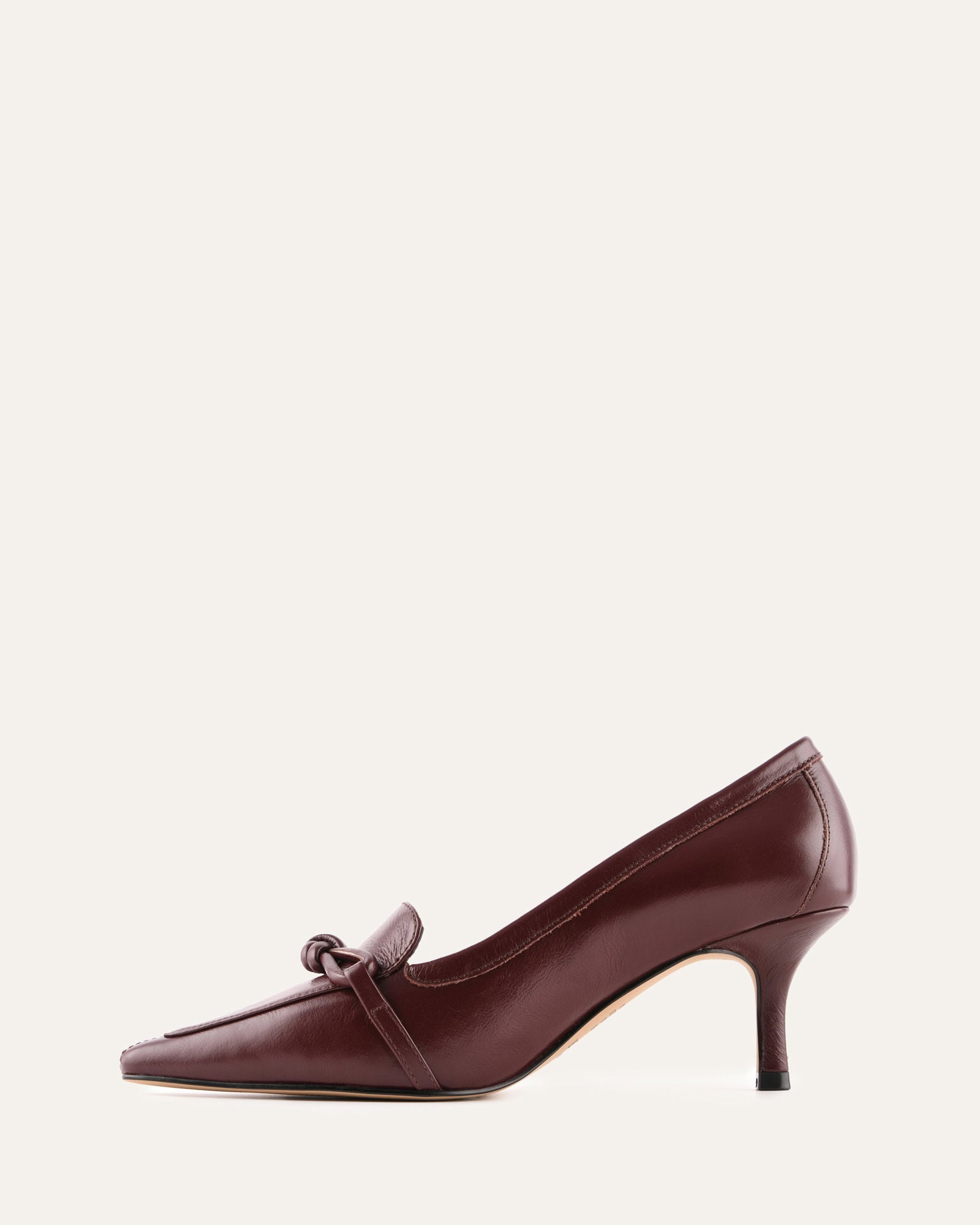 JOANIE MID HEELS MERLOT LEATHER image