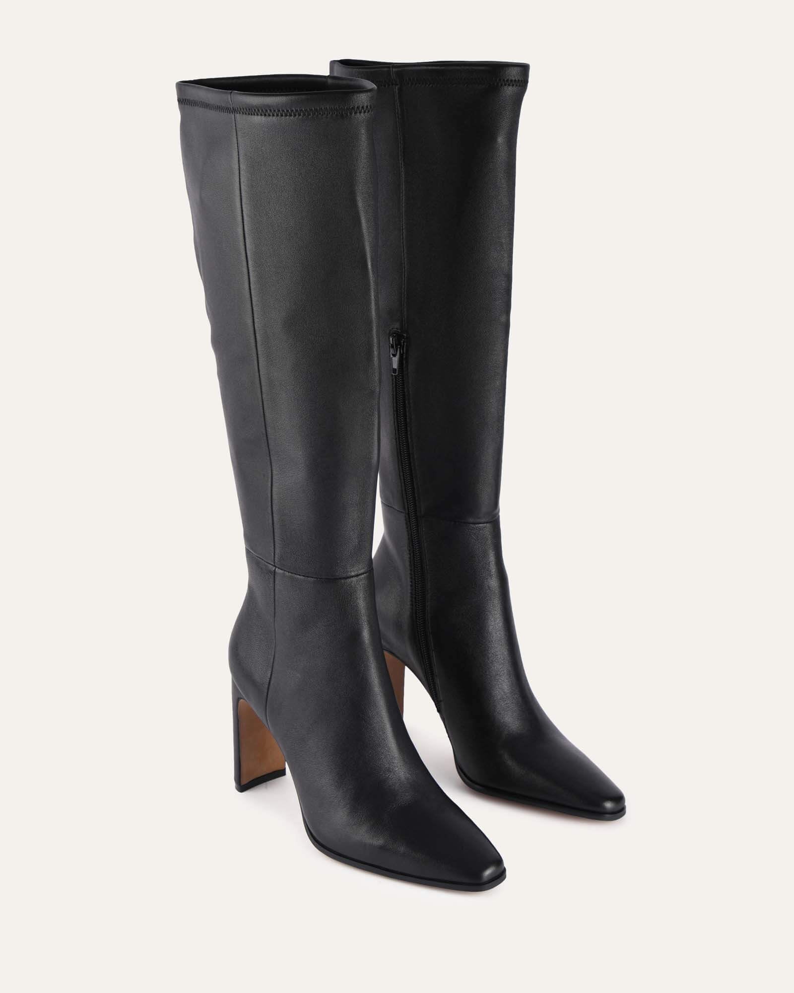 JOLENE KNEE BOOTS BLACK LEATHER image