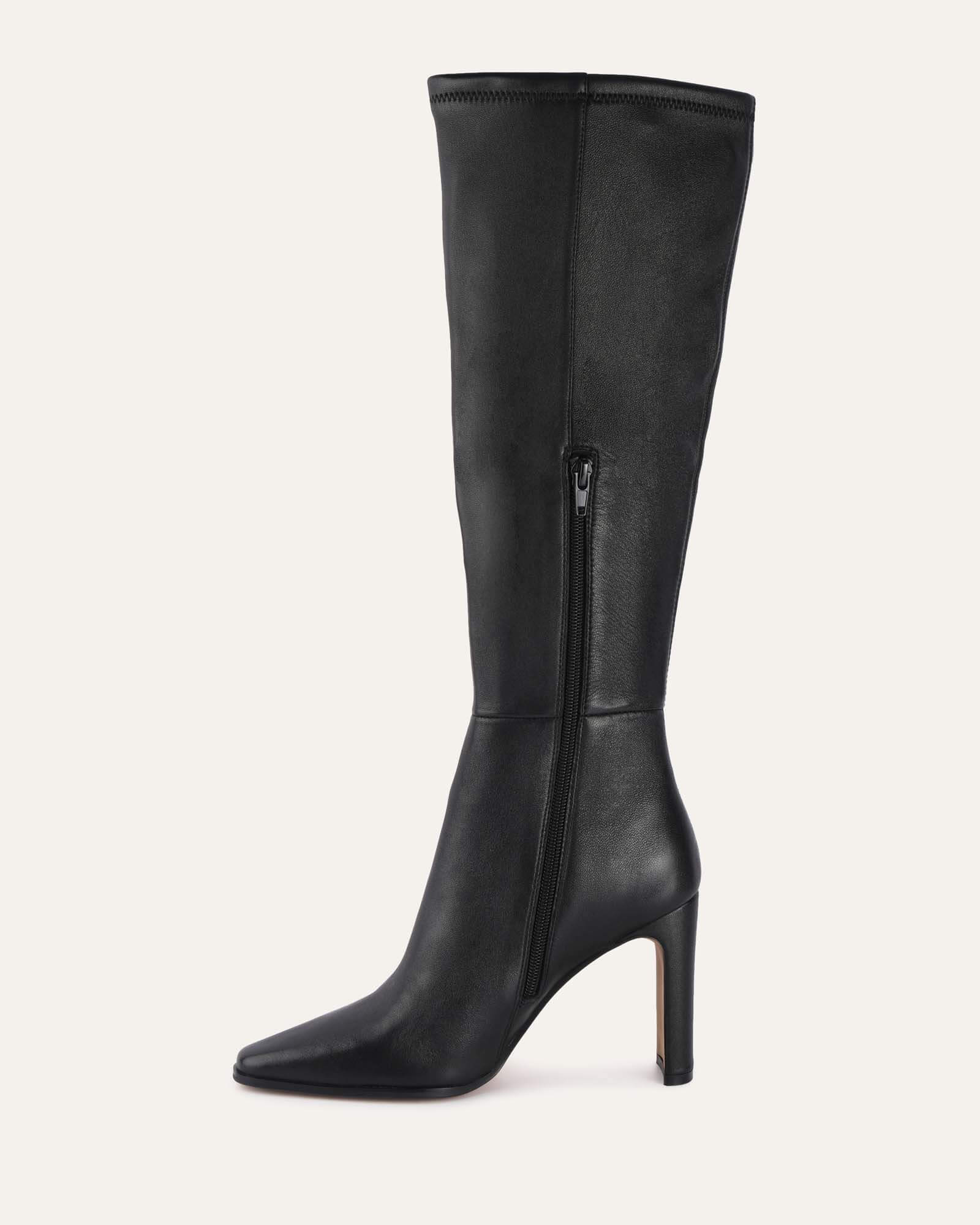 JOLENE KNEE BOOTS BLACK LEATHER image