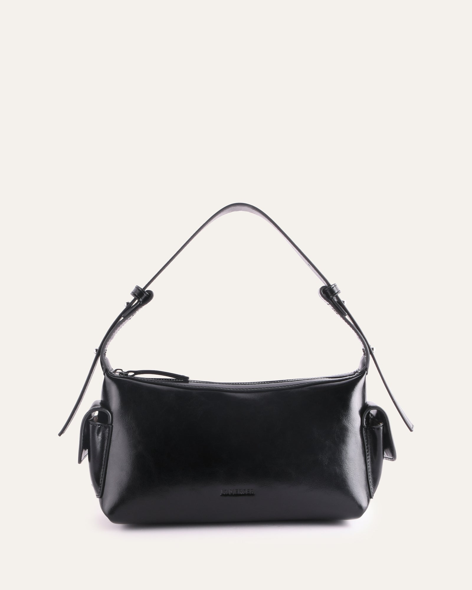 JORDIE SHOULDER BAG BLACK LEATHER