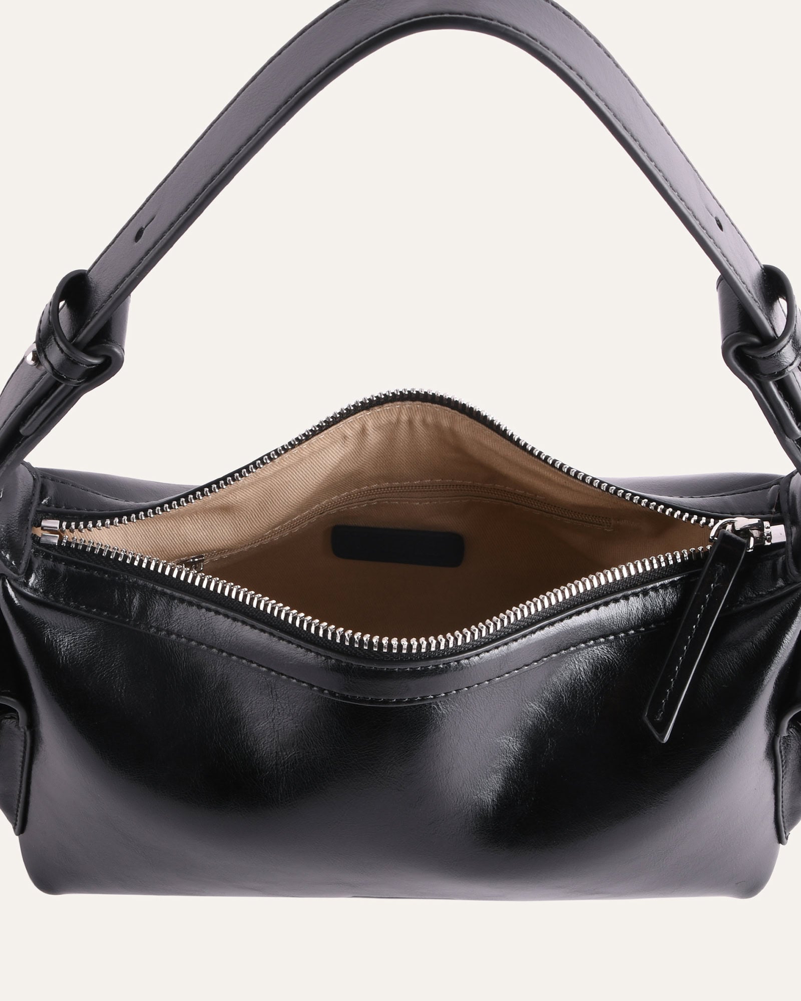 JORDIE SHOULDER BAG BLACK LEATHER image