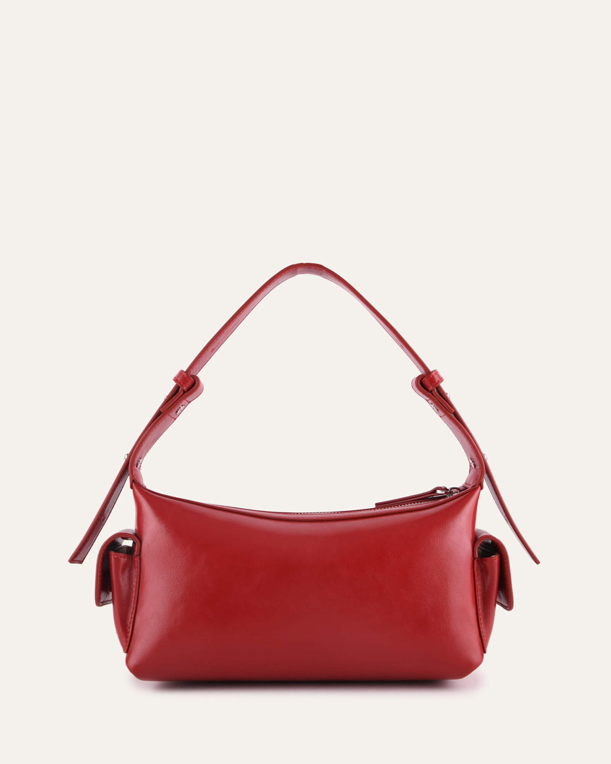 JORDIE SHOULDER BAG LIPSTICK RED LEATHER