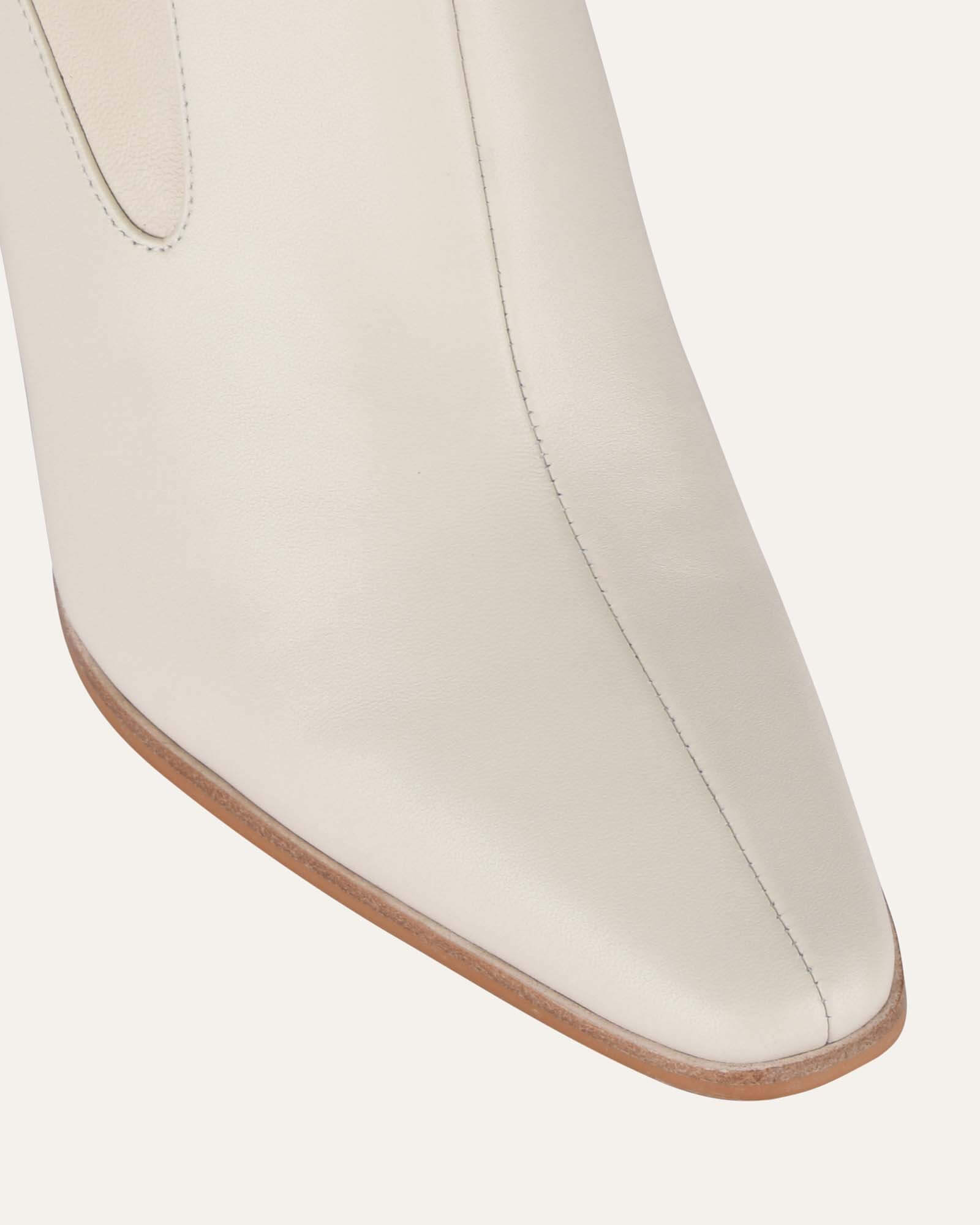 JUNE HIGH ANKLE BOOTS OFF WHITE LEATHER image