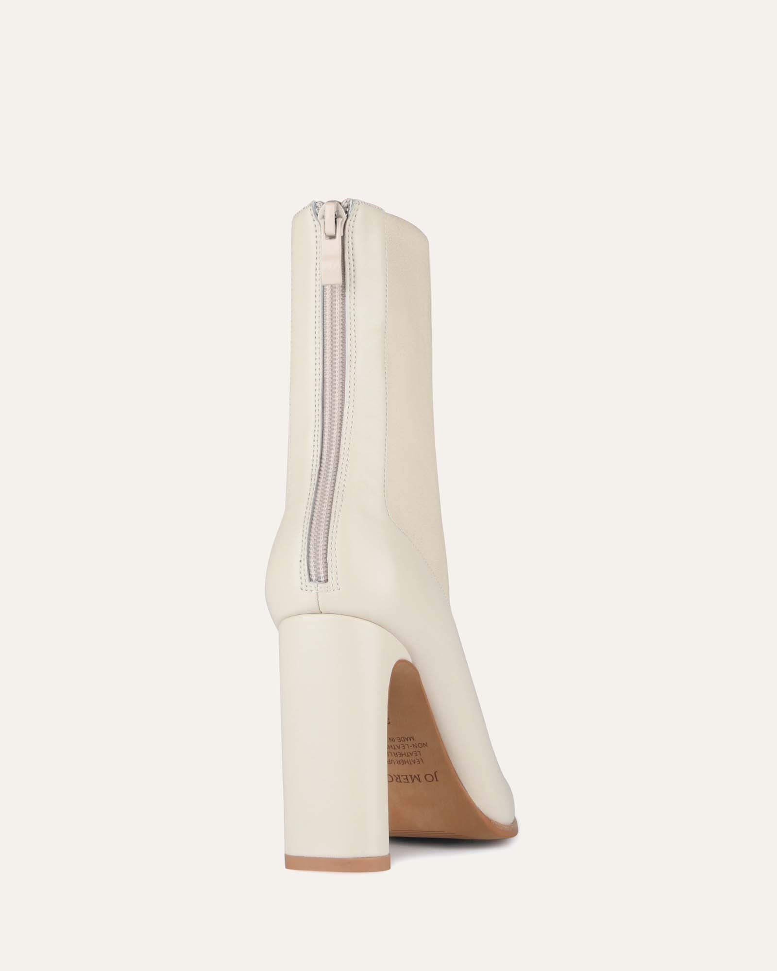 JUNE HIGH ANKLE BOOTS OFF WHITE LEATHER image