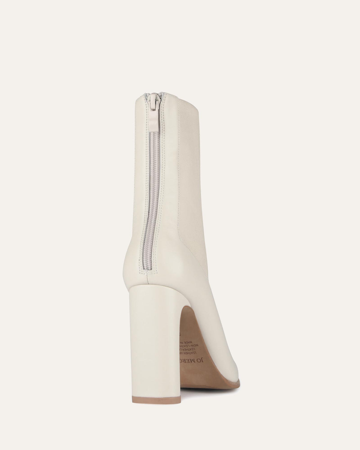 JUNE HIGH ANKLE BOOTS OFF WHITE LEATHER