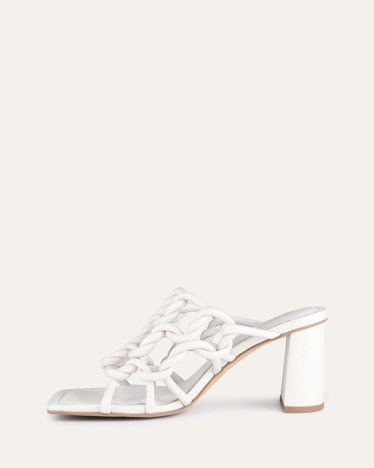KASSI HIGH HEEL SANDALS OFF WHITE LEATHER